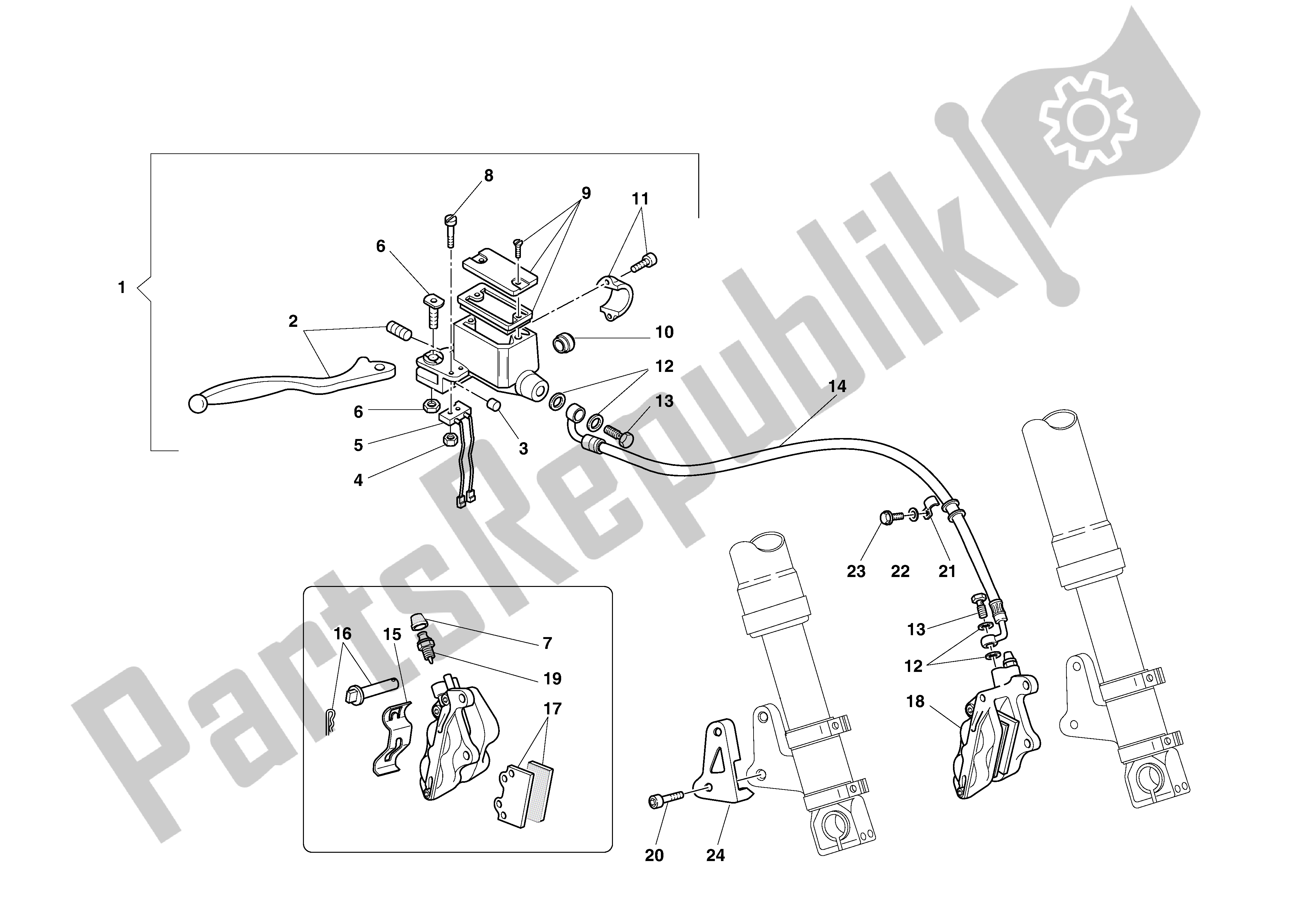 Todas las partes para Freno Frontal de Ducati Supersport 750 2002