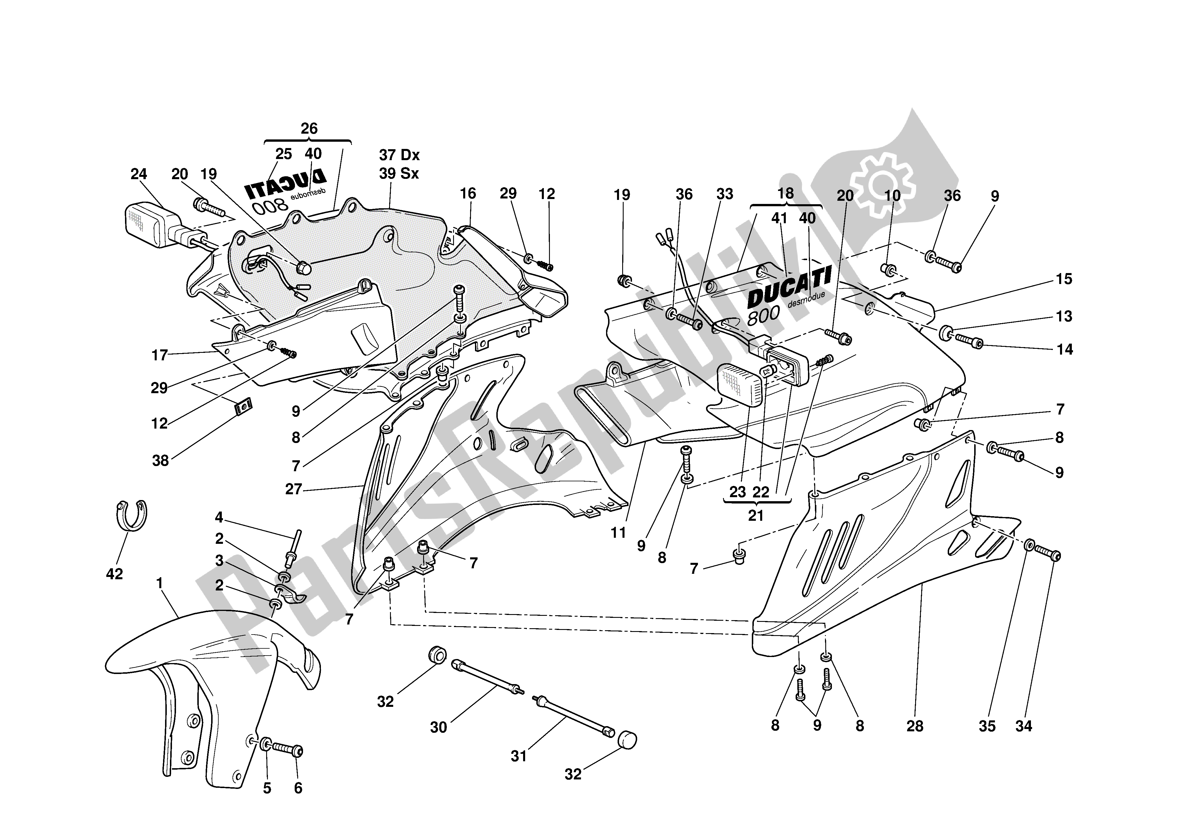 Todas las partes para Mercado de Ducati Supersport 800 2003