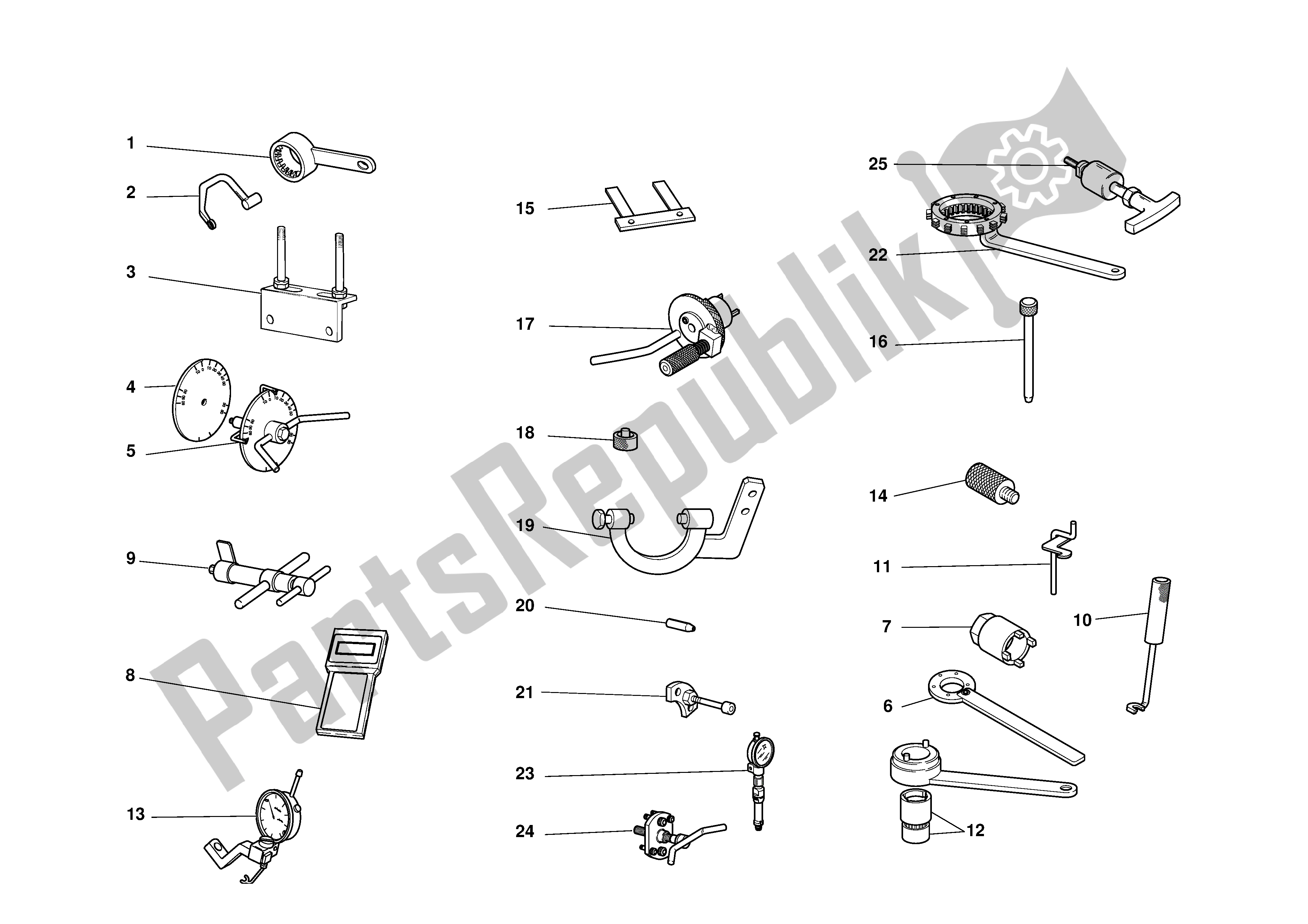 Todas las partes para Taller Herramientas Especiales de Ducati Supersport 800 2003