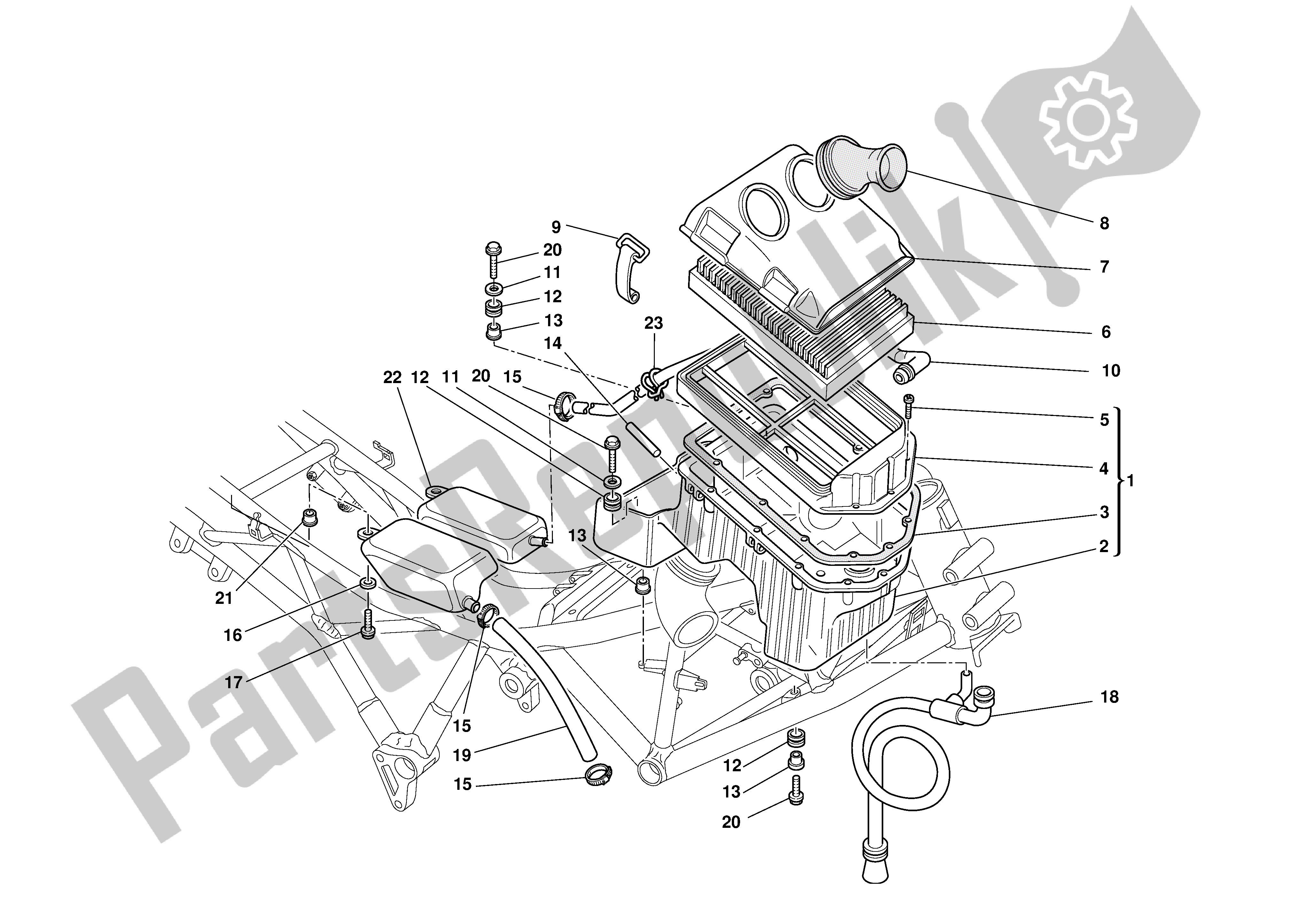 Todas las partes para Inducción De Aire Y Solvente de Ducati Supersport 800 2003