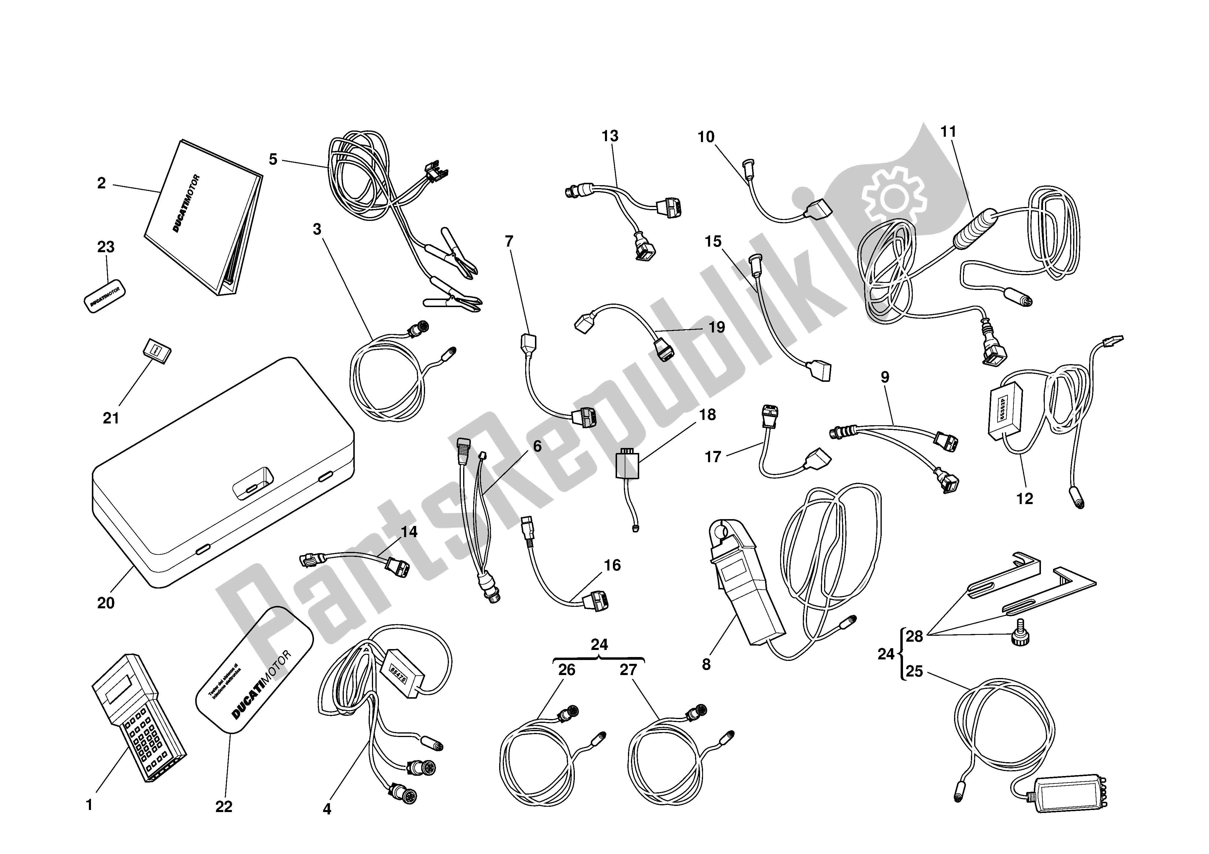 Todas las partes para Diagnostico Testermattesis de Ducati Supersport 800 2003