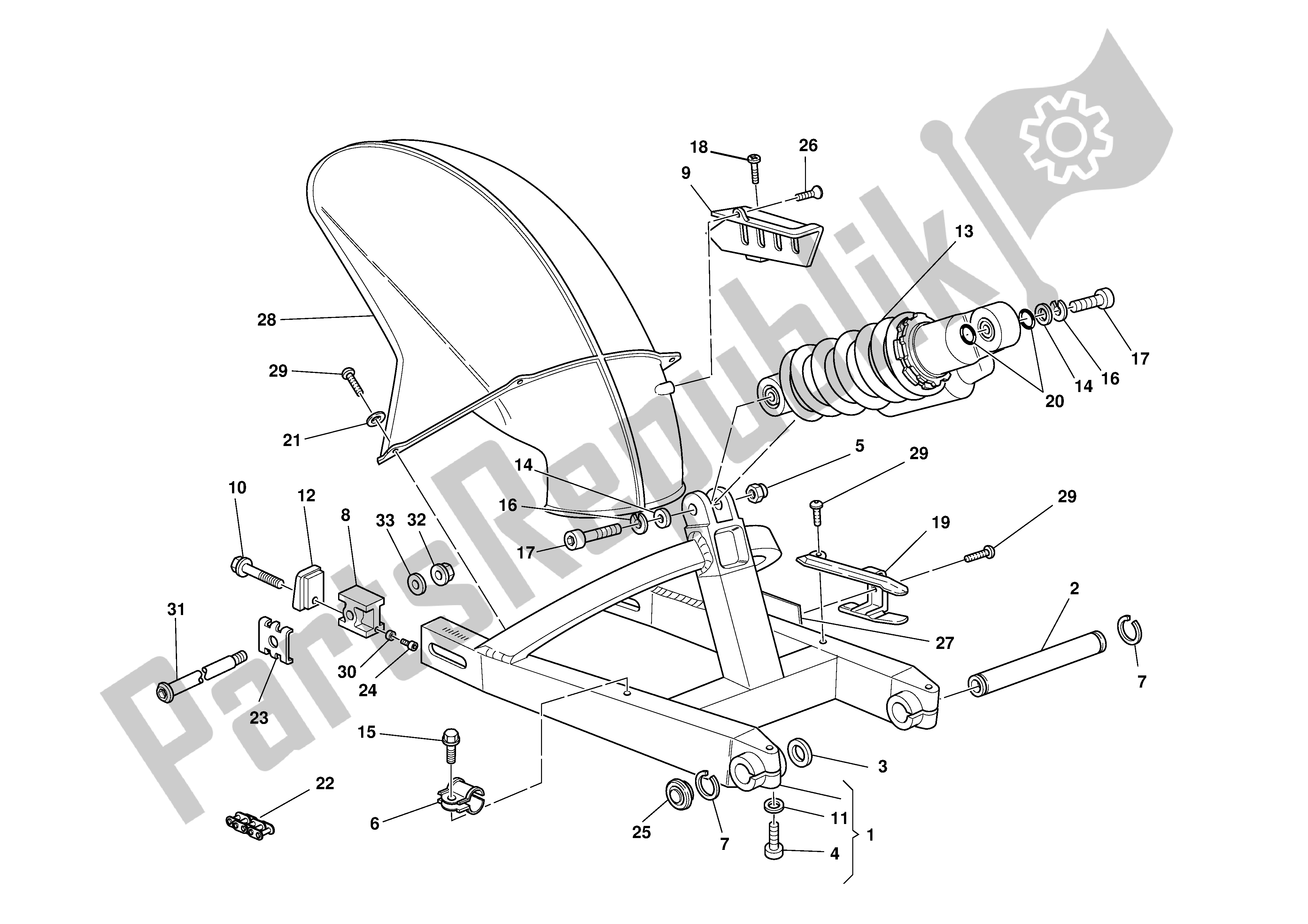 Tutte le parti per il Forcellone E Catena del Ducati Supersport 800 2003