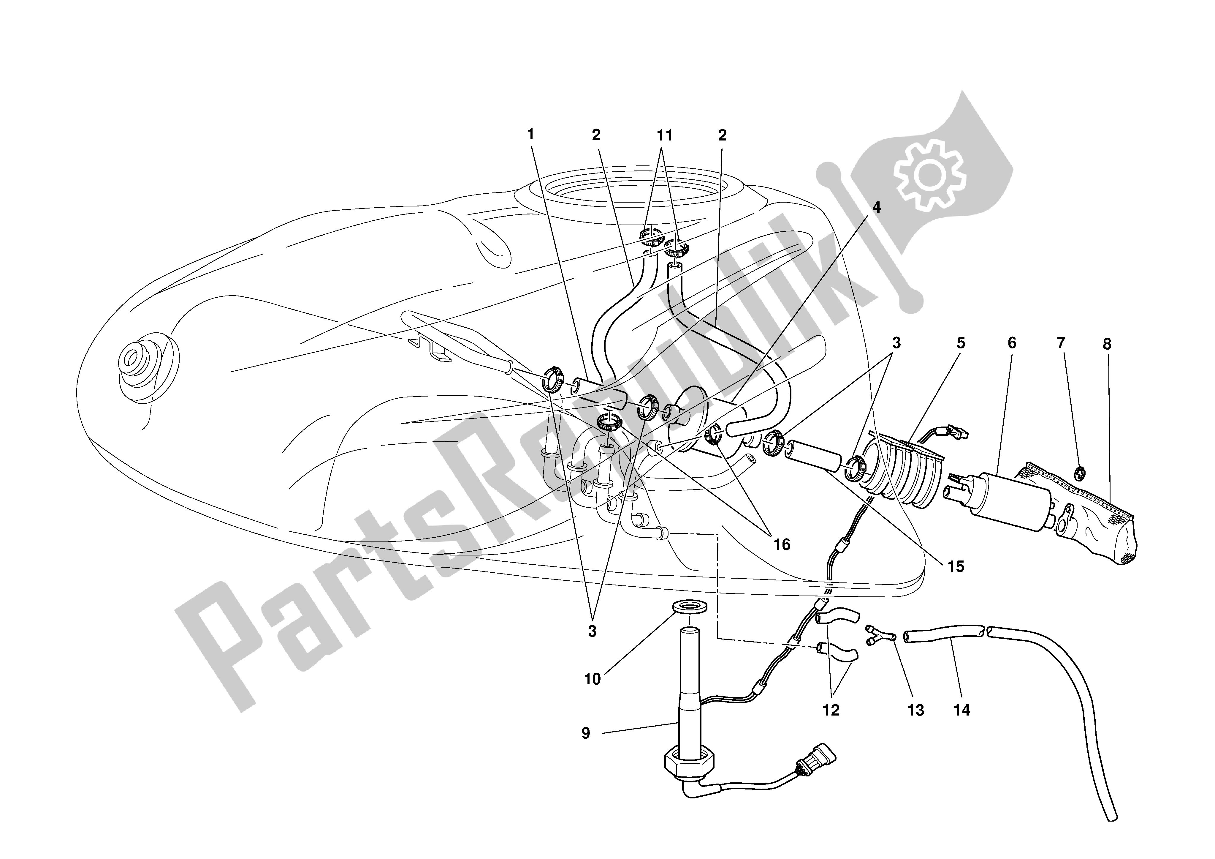 Todas las partes para Sistema De Combustible de Ducati Supersport 800 2003