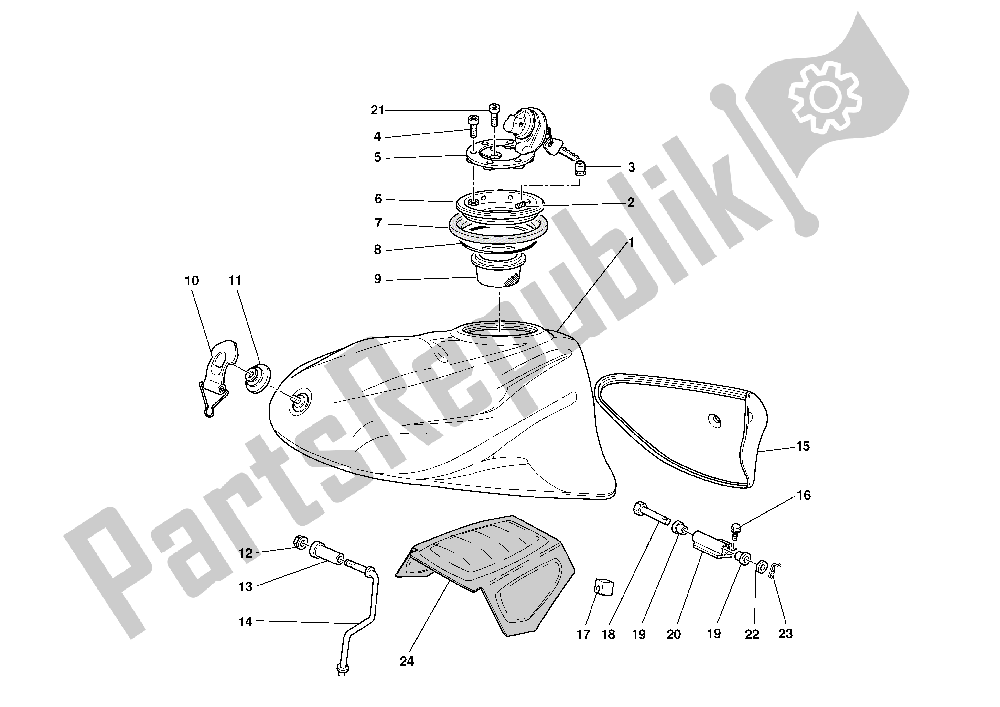 Tutte le parti per il Serbatoio Di Carburante del Ducati Supersport 800 2003