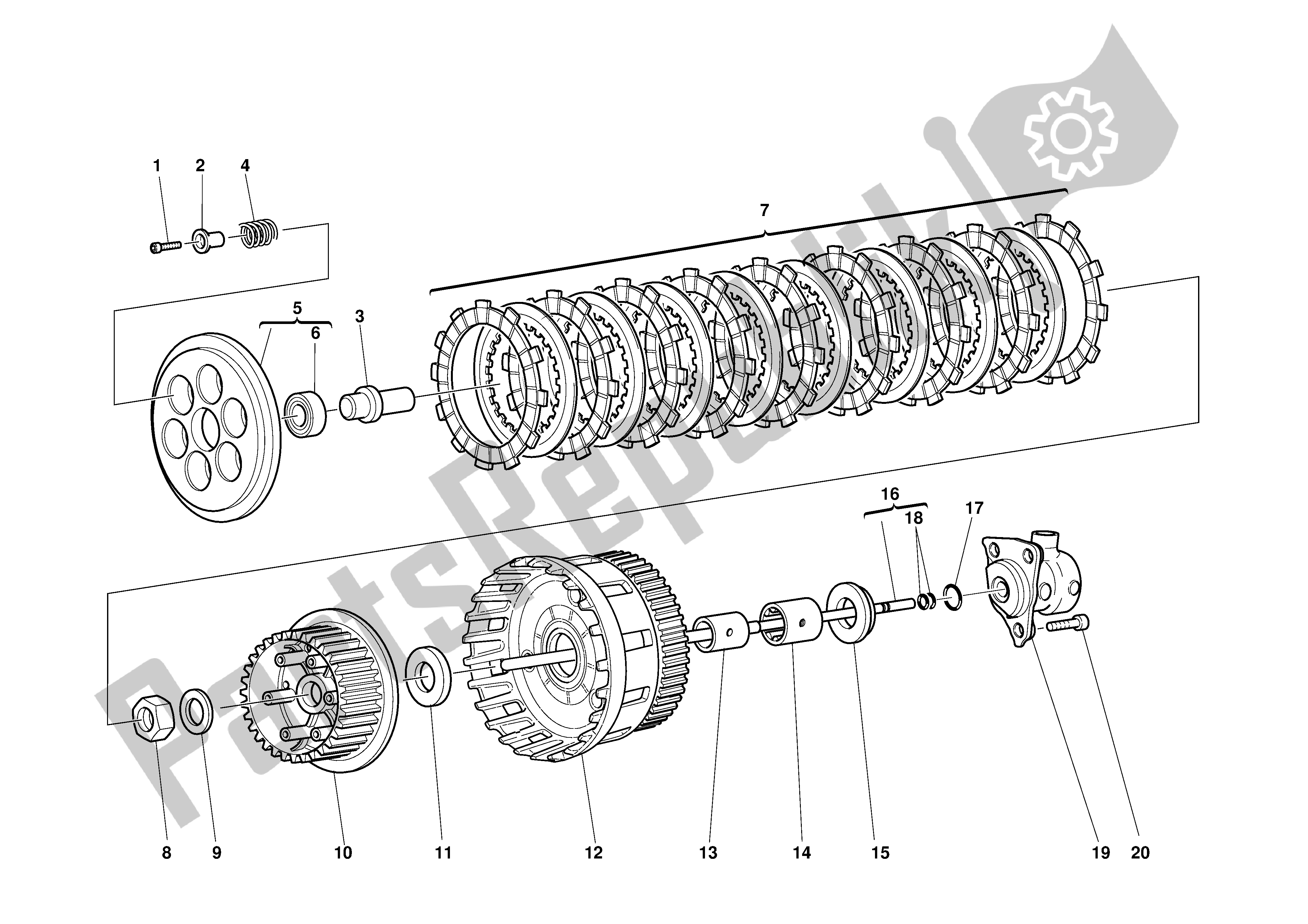 Todas las partes para Embrague de Ducati Supersport 800 2003