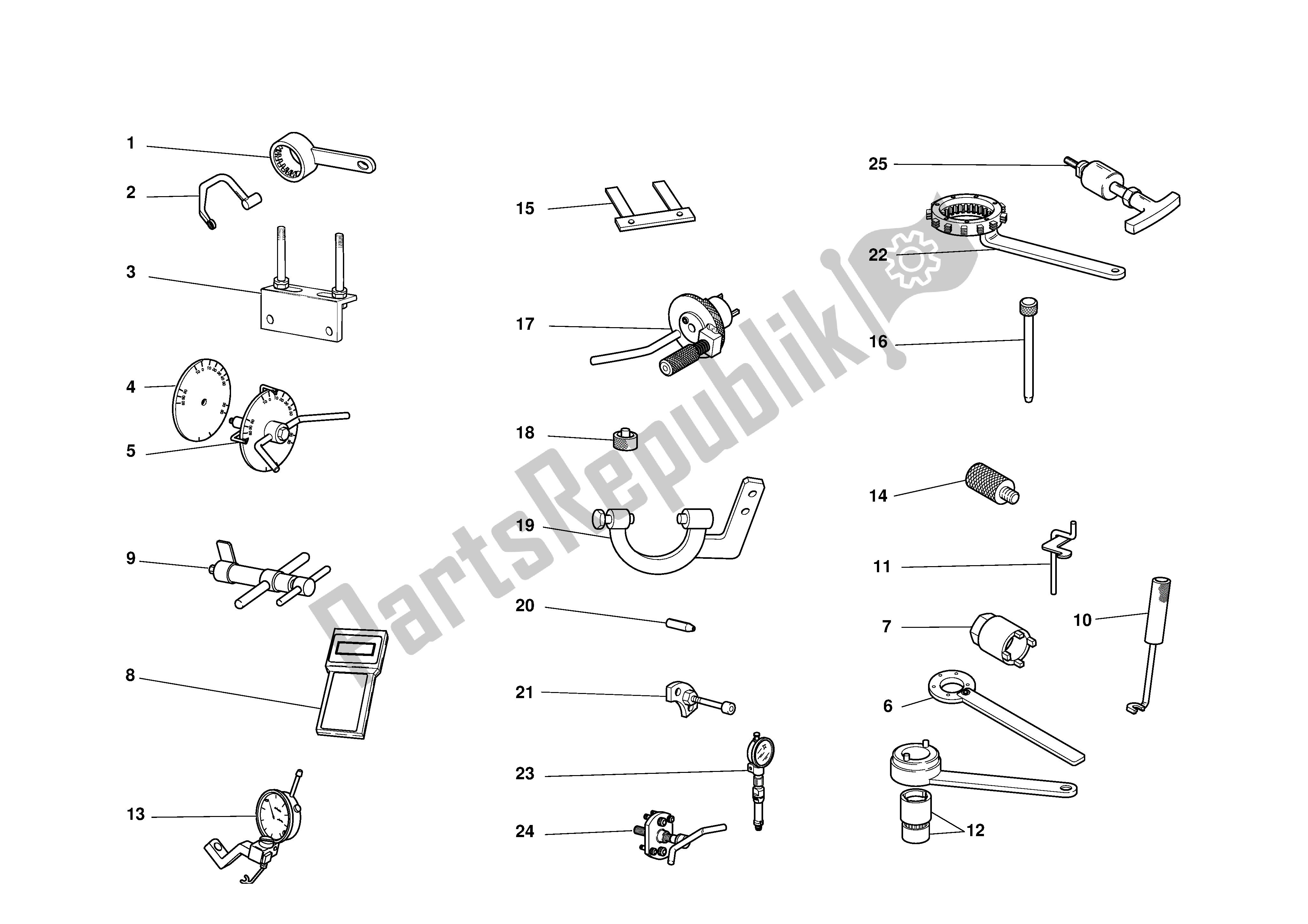 Todas las partes para Taller Herramientas Especiales de Ducati Supersport 800 2003