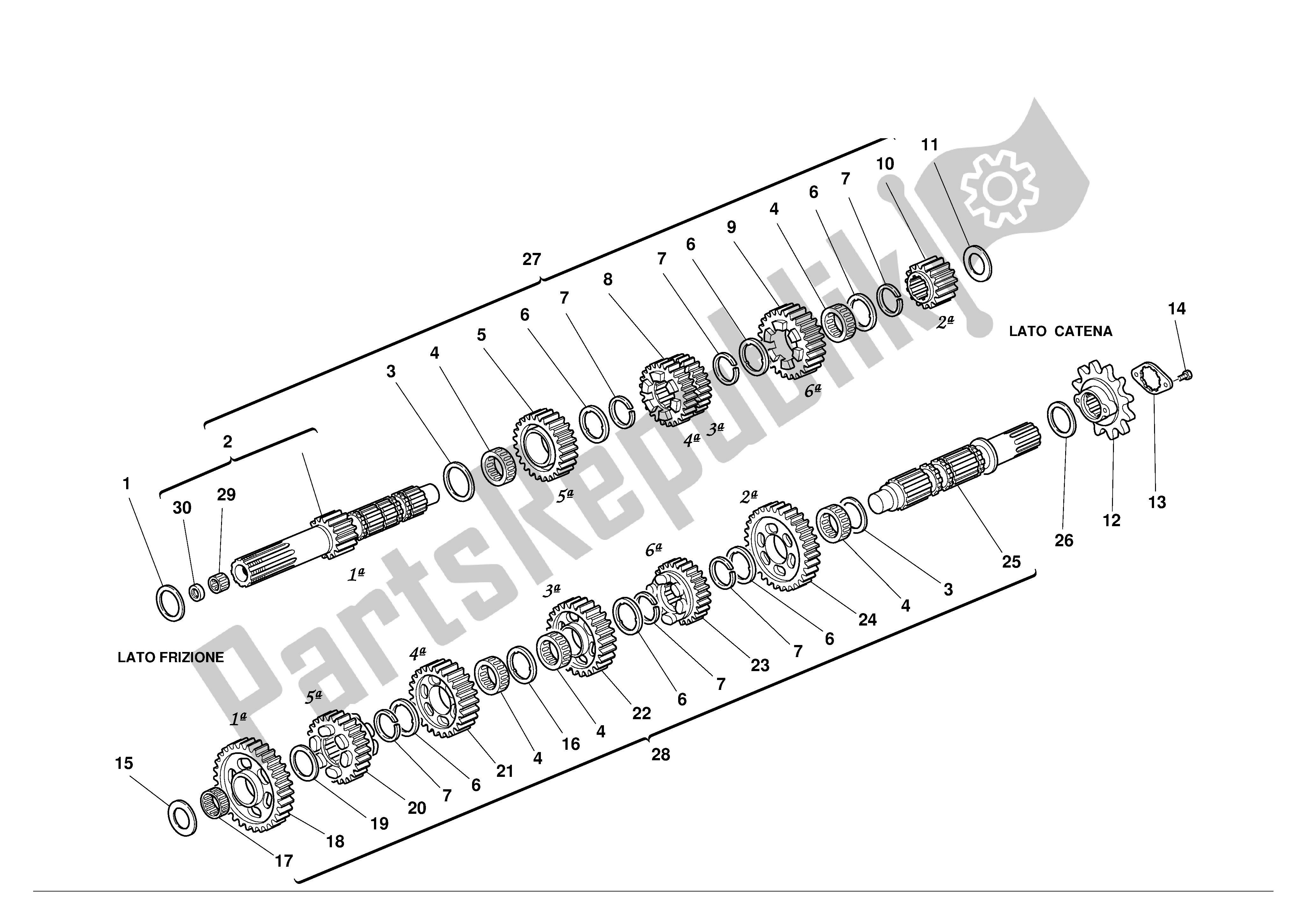 Todas las partes para Caja De Cambios de Ducati Supersport 900 2001