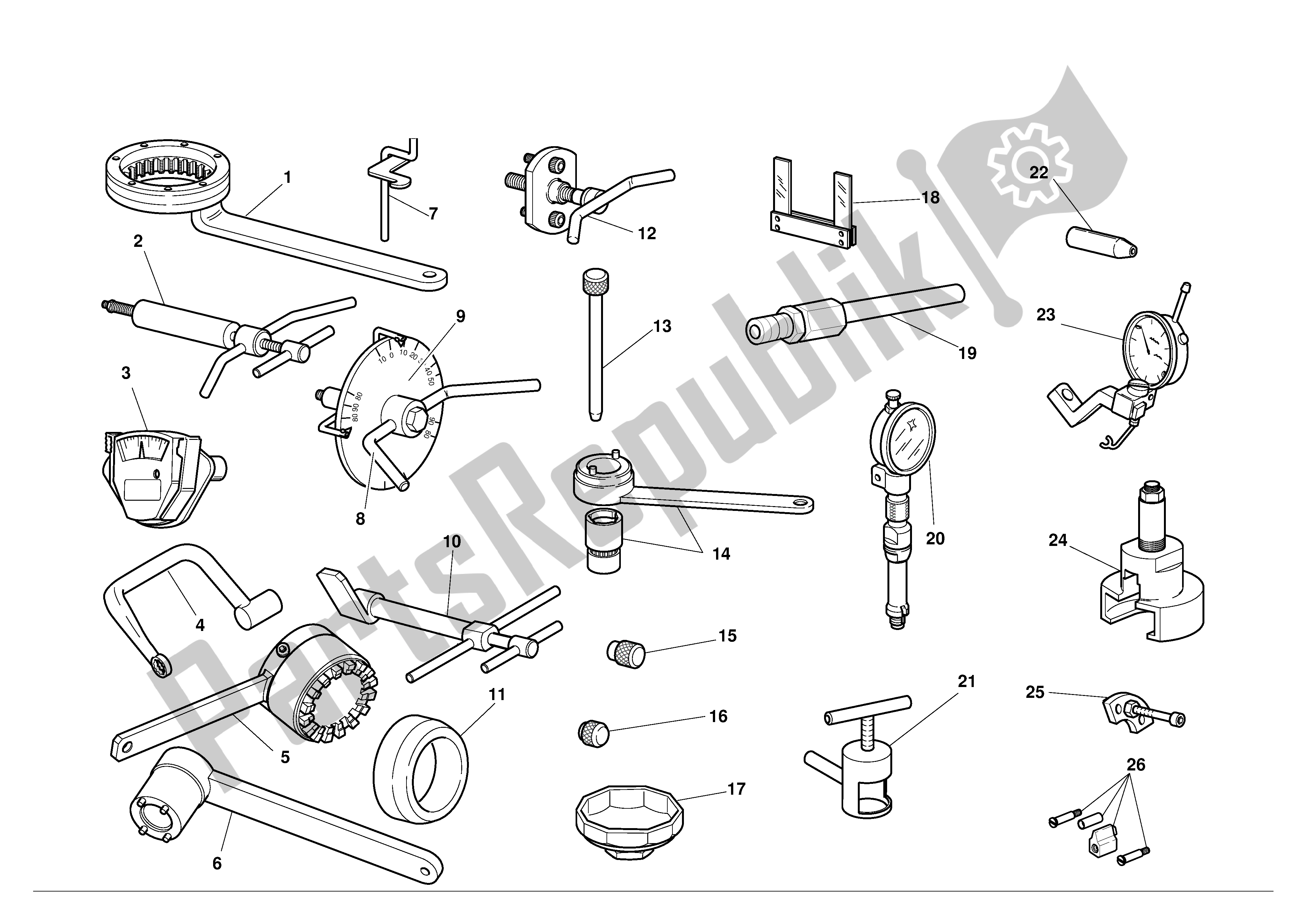 Todas las partes para Taller Herramientas Especiales de Ducati Supersport 900 2001