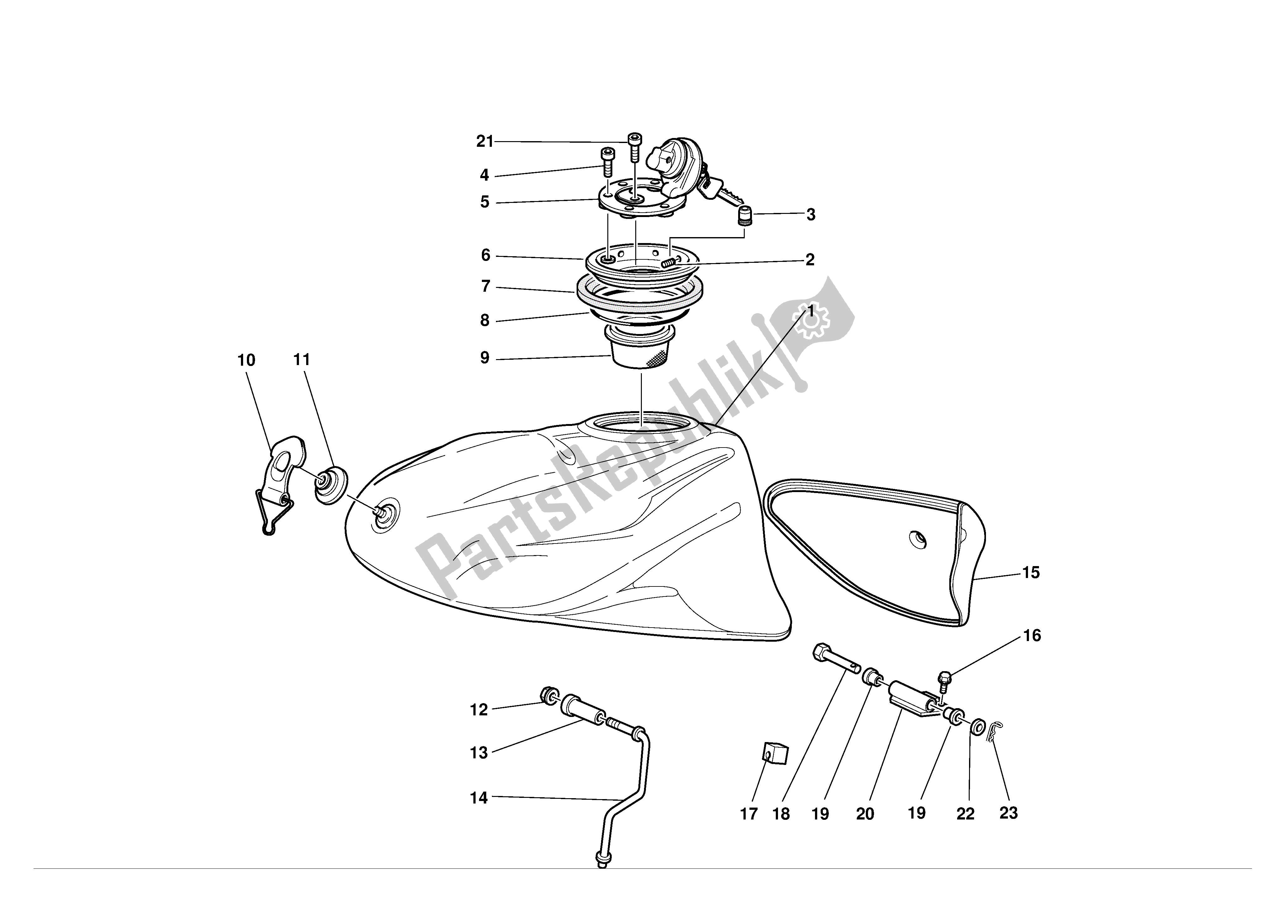 Toutes les pièces pour le Réservoir D'essence du Ducati Supersport 900 2002