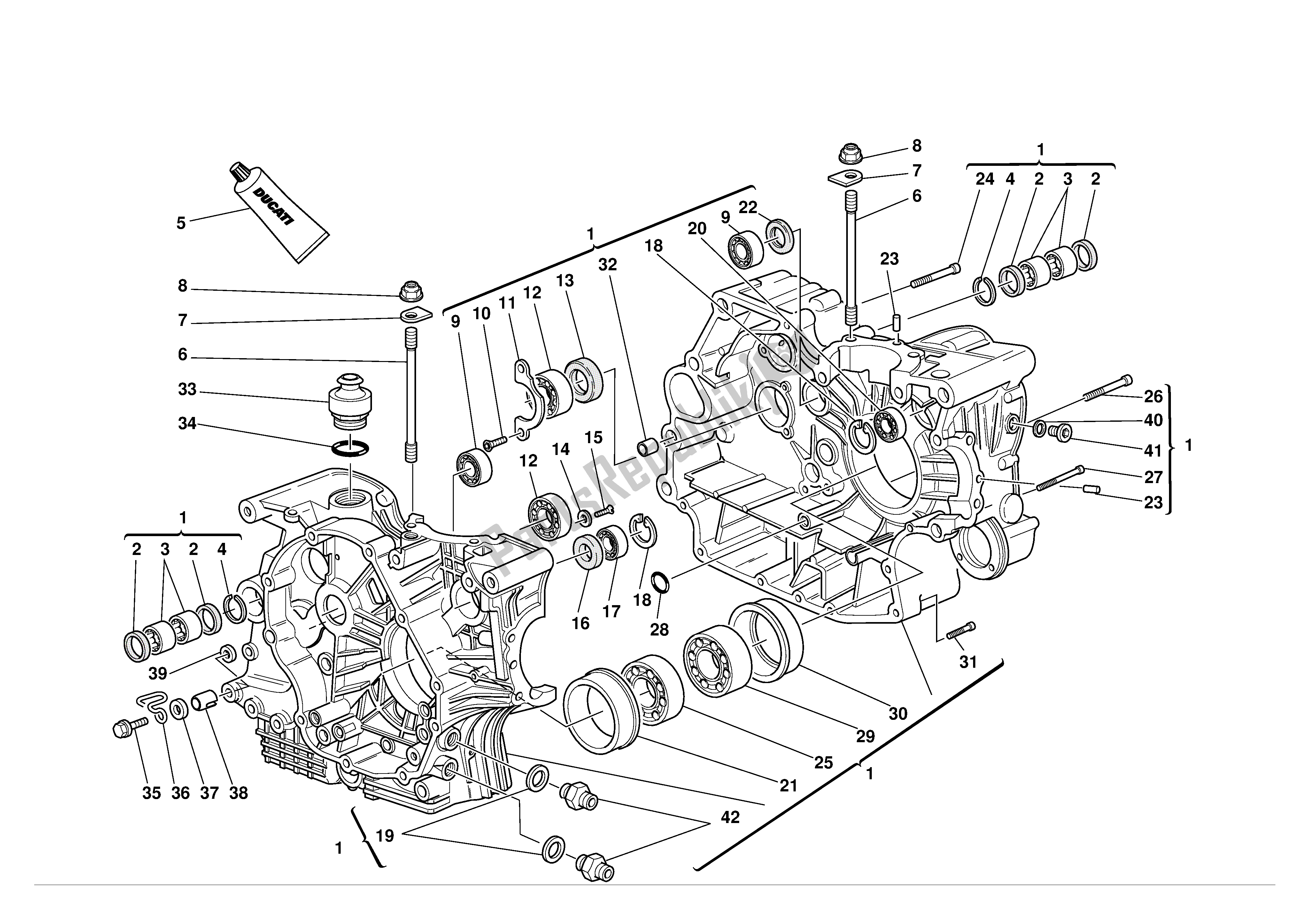 Todas las partes para Medio Cárter de Ducati Supersport 900 2002