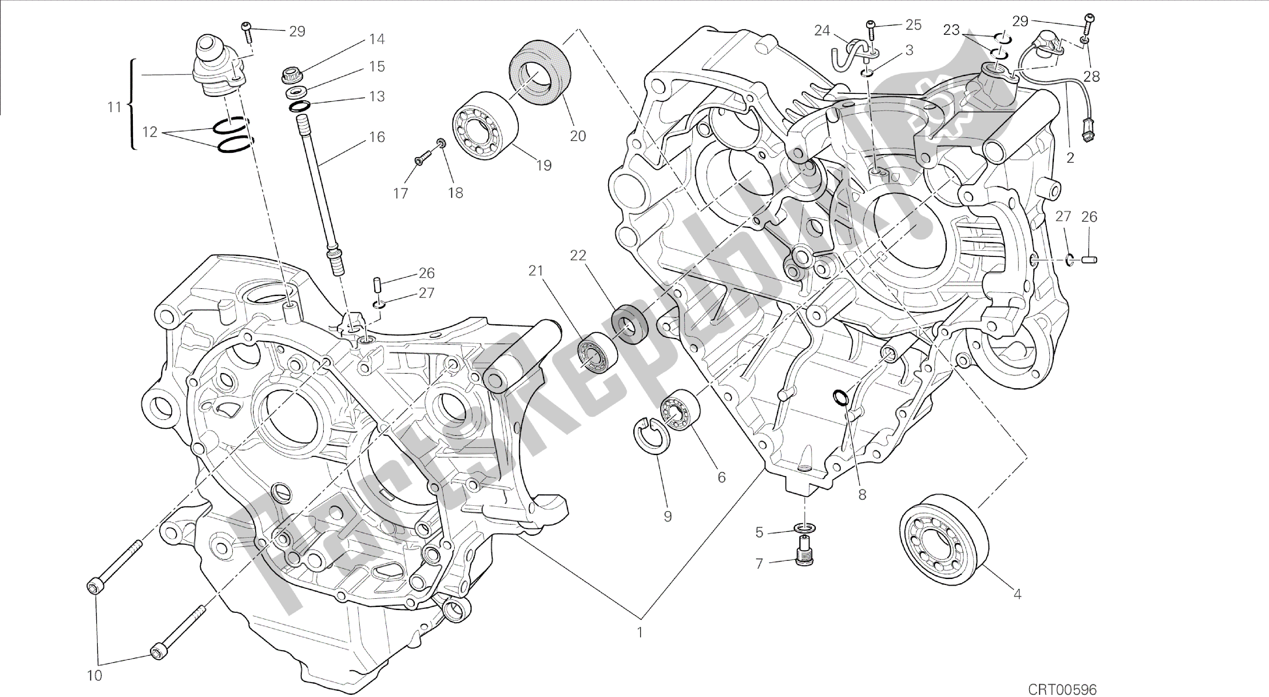 Todas las partes para Dibujo 010 - Cárter [mod: F848; Xst: Motor De Grupo Aus, Bra, Chn, Eur, Fra, Jap, Tha] de Ducati Streetfighter 848 2014