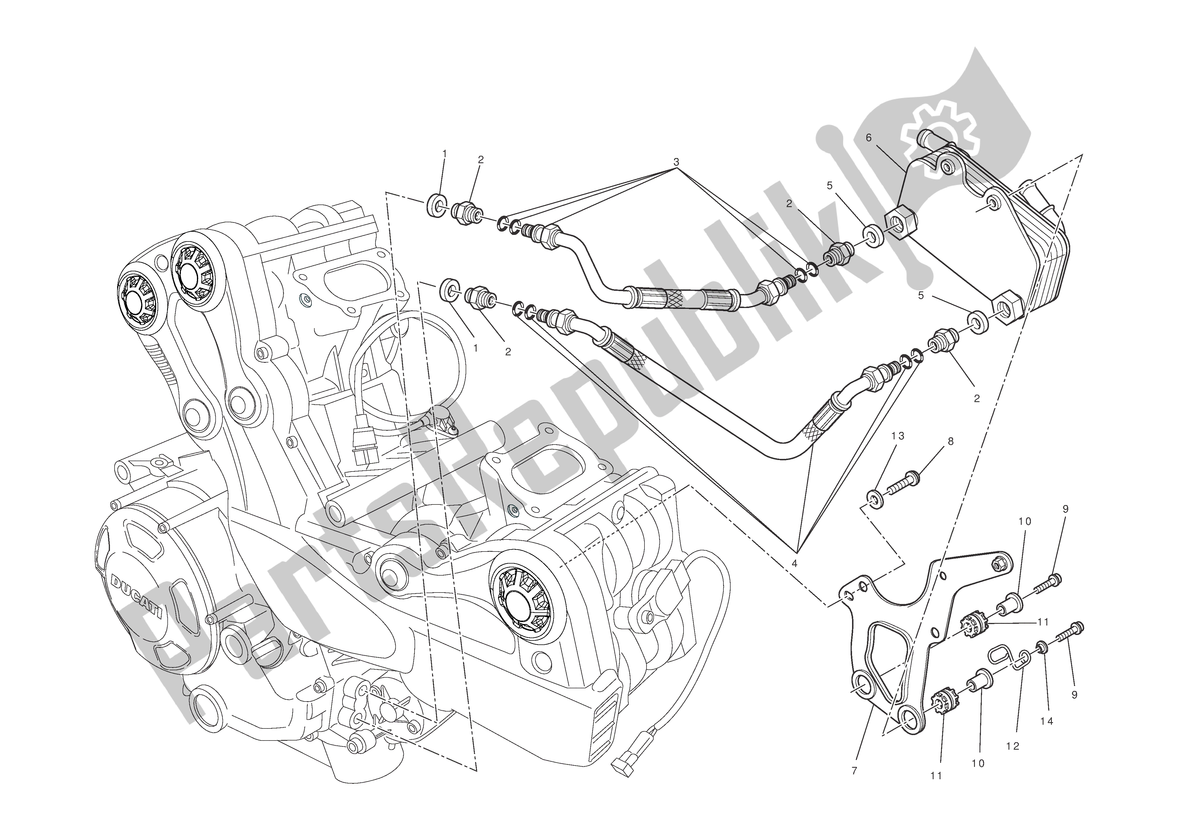 Tutte le parti per il Scambiatore Di Calore del Ducati Streetfighter 1100 2010