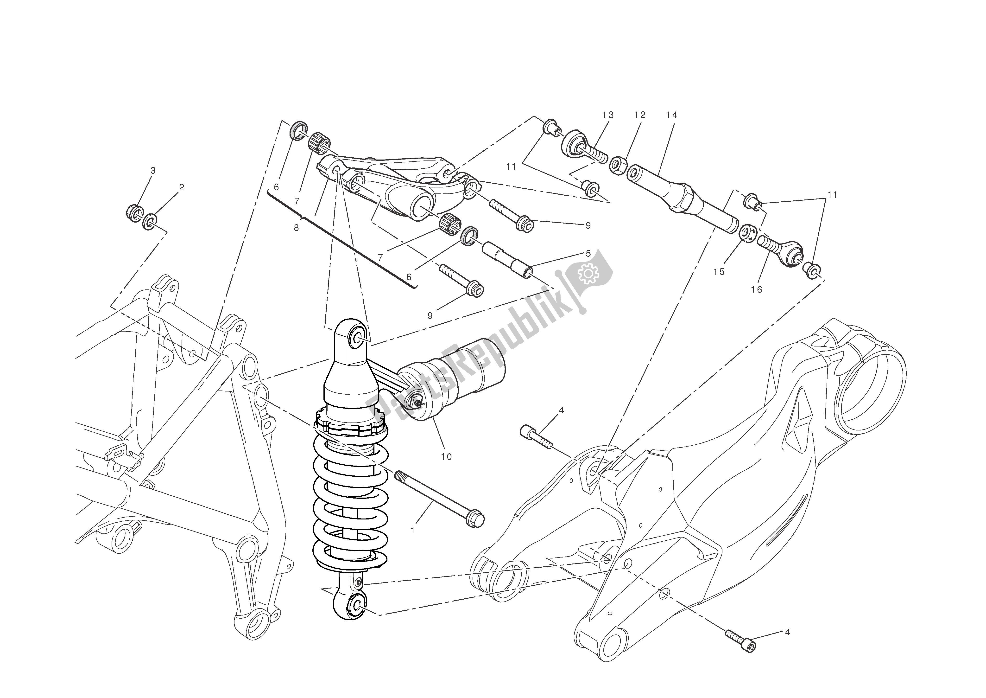 Todas las partes para Suspensión Trasera de Ducati Streetfighter S 1100 2010