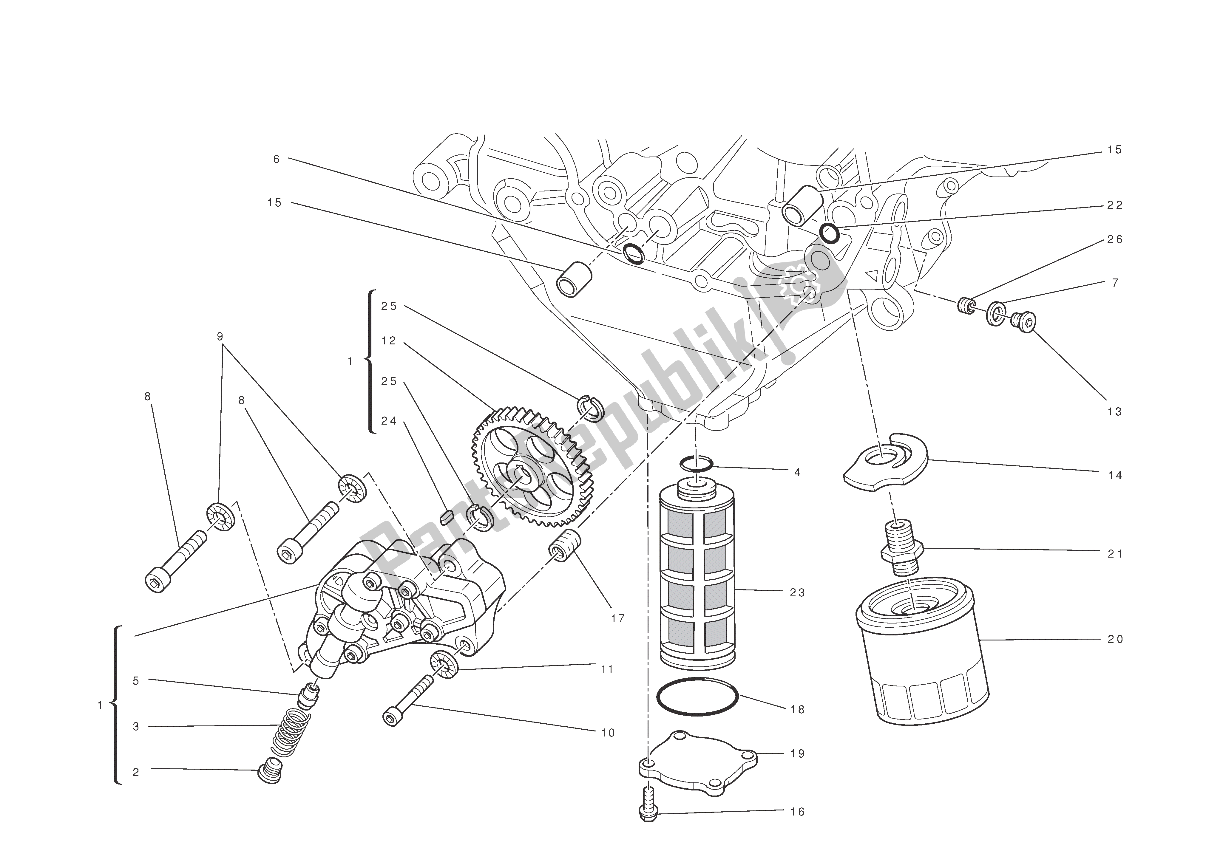 Todas las partes para Filtros Y Bomba De Aceite de Ducati Streetfighter S 1100 2010