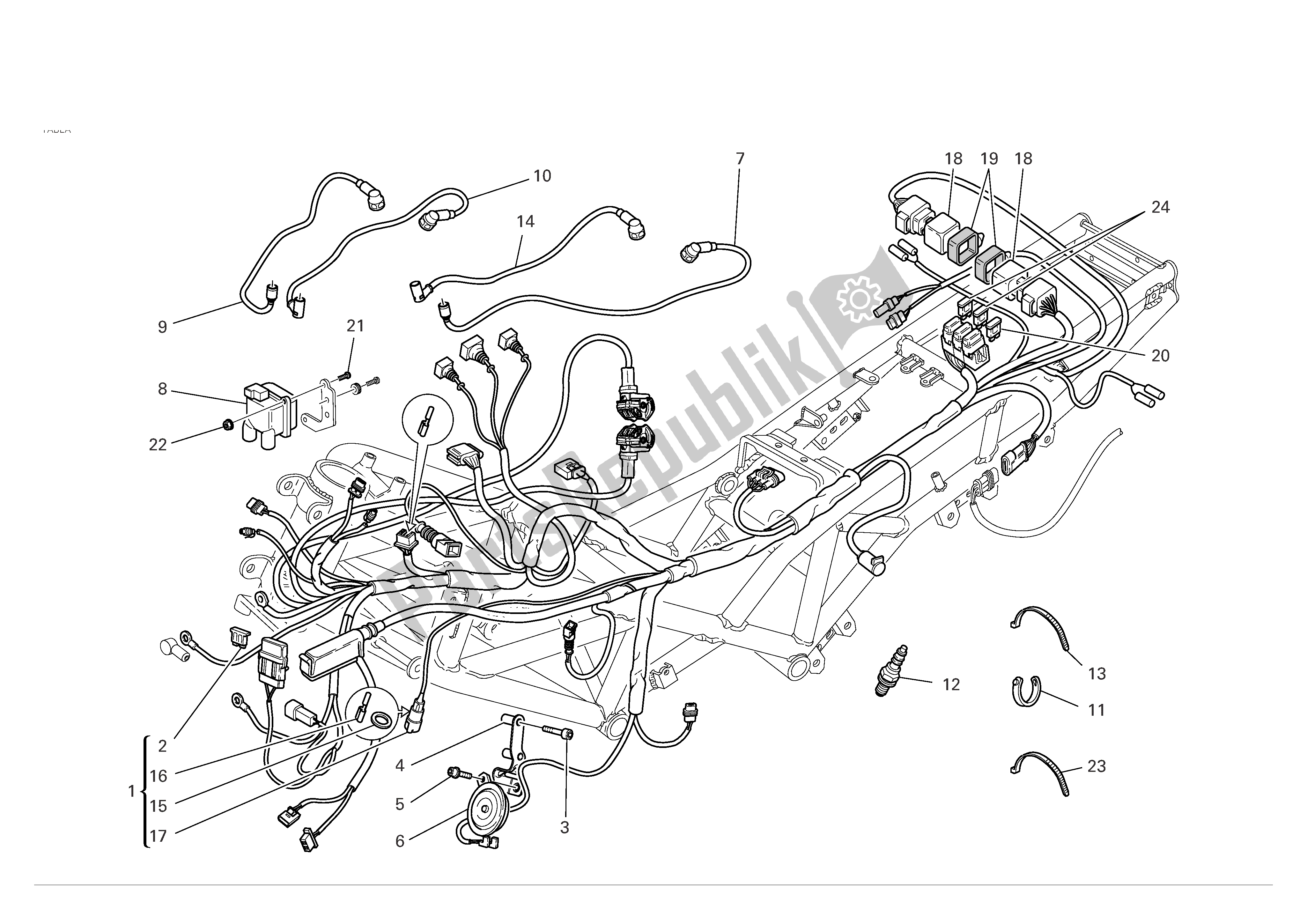 Todas las partes para Sistema Electrico de Ducati Sporttouring 3 1000 2004 - 2007