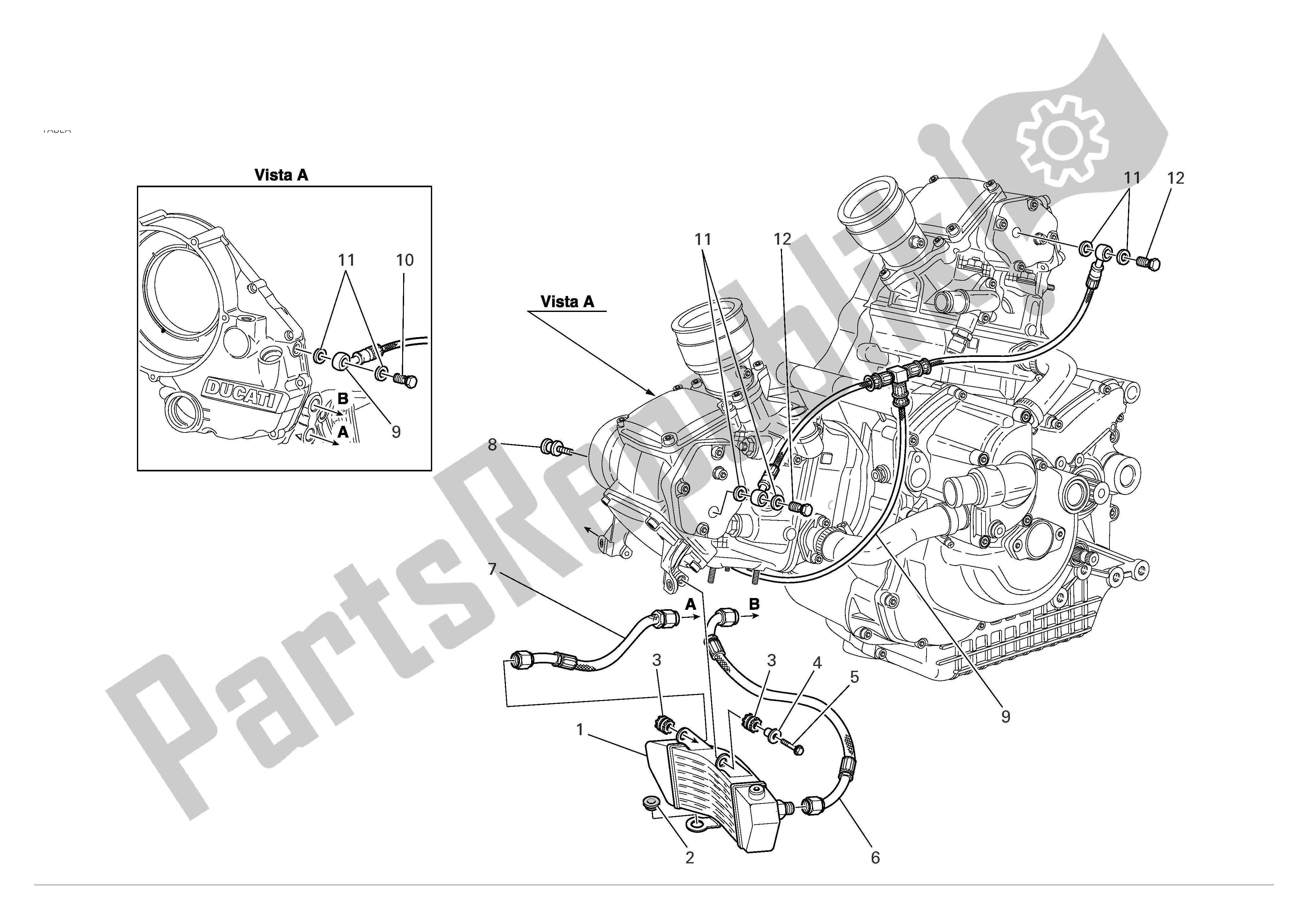 Todas las partes para Enfriador De Aceite de Ducati Sporttouring 3 1000 2004 - 2007