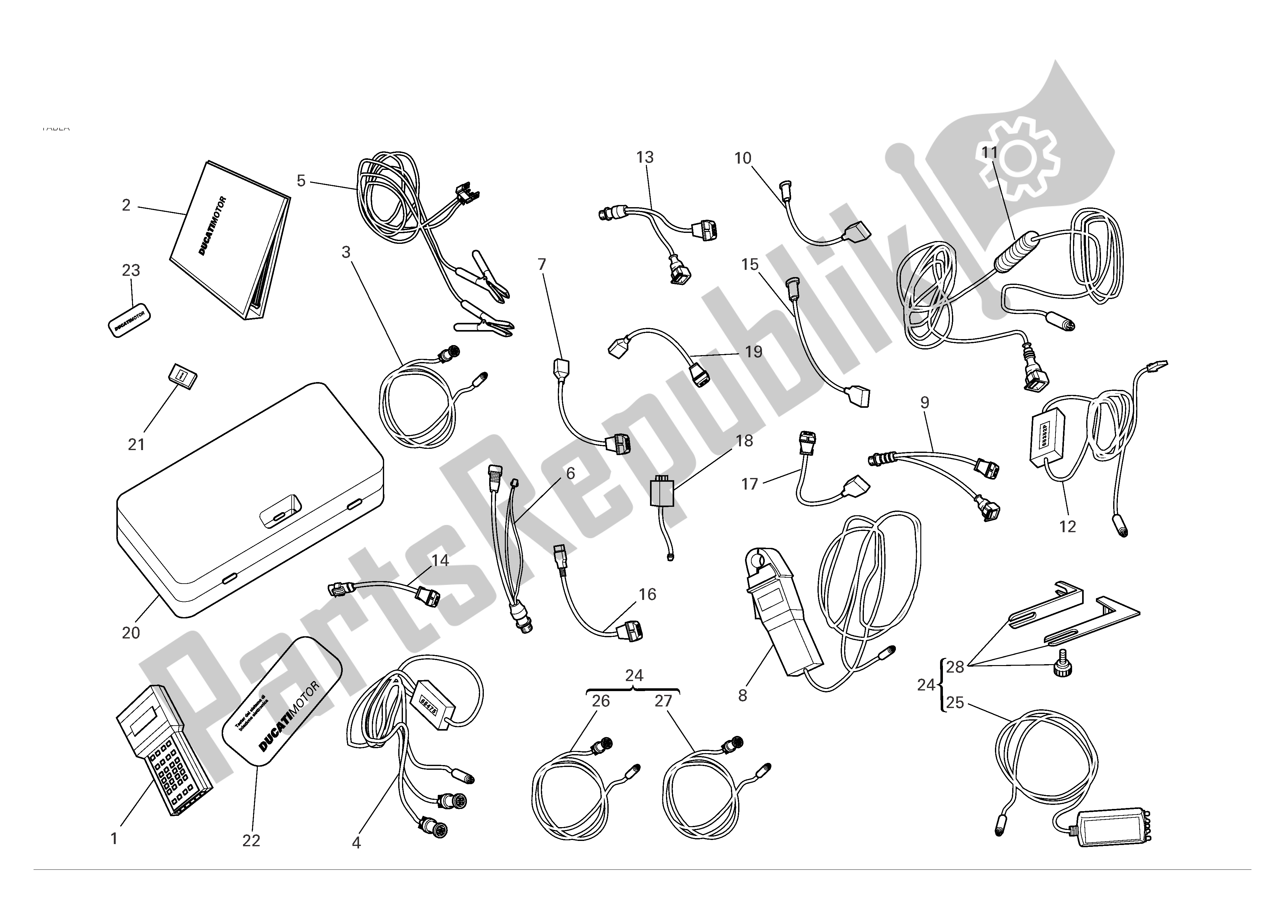 All parts for the Diagnosis Testermathesis of the Ducati Sporttouring 3 1000 2004 - 2007