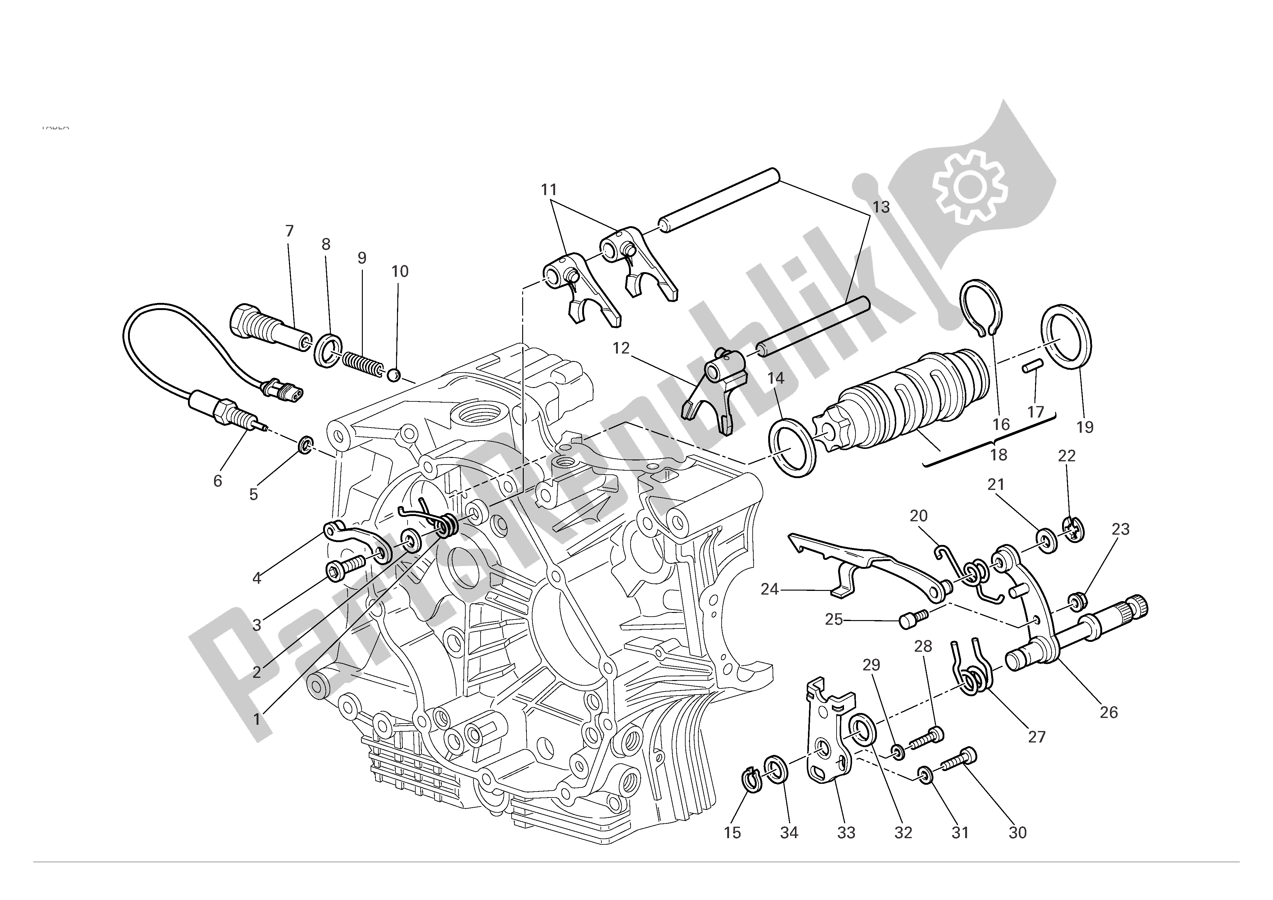 Tutte le parti per il Gearchange del Ducati Sporttouring 3 1000 2004 - 2007