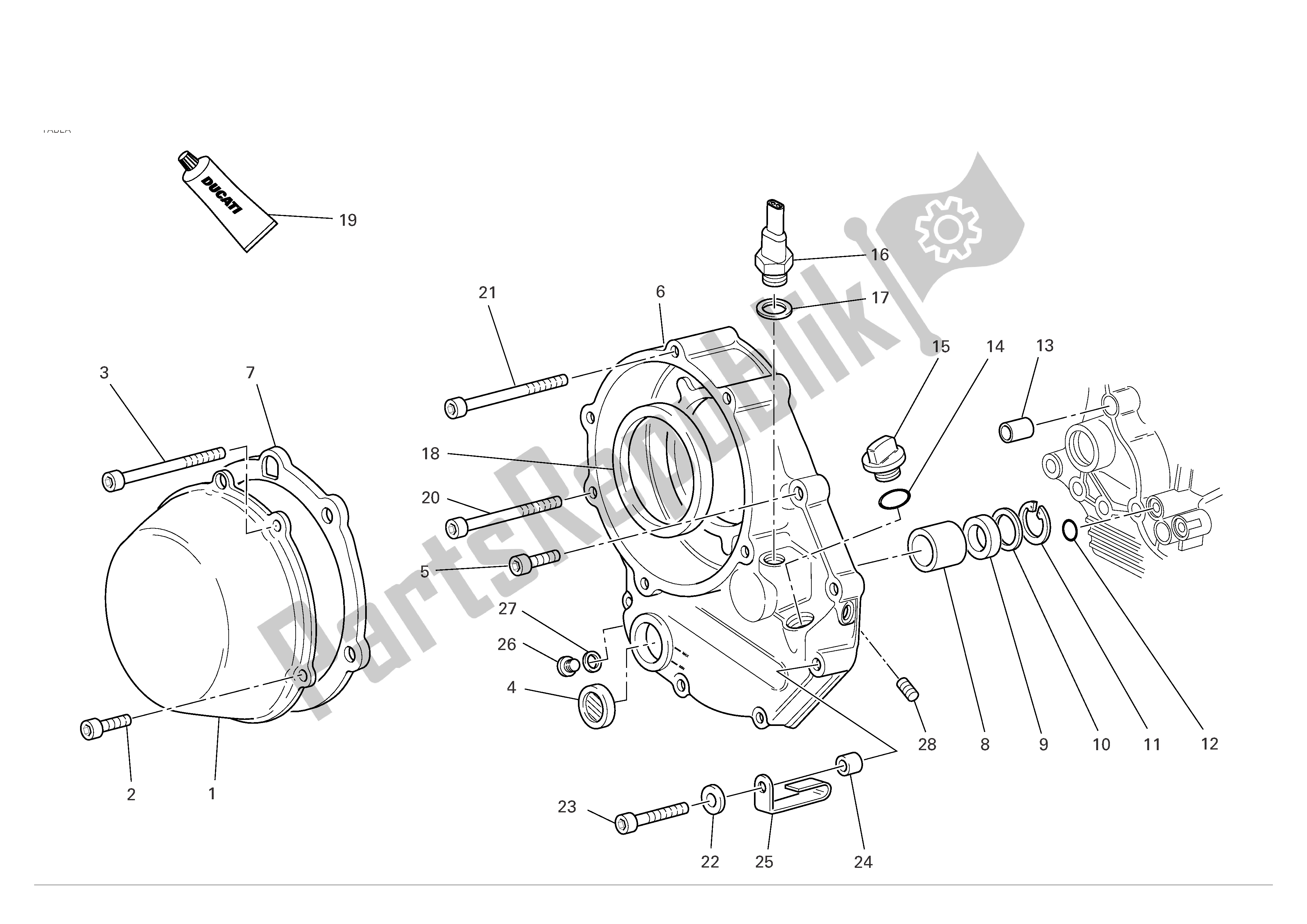 Todas las partes para Tapa Del Embrague de Ducati Sporttouring 3 1000 2004 - 2007