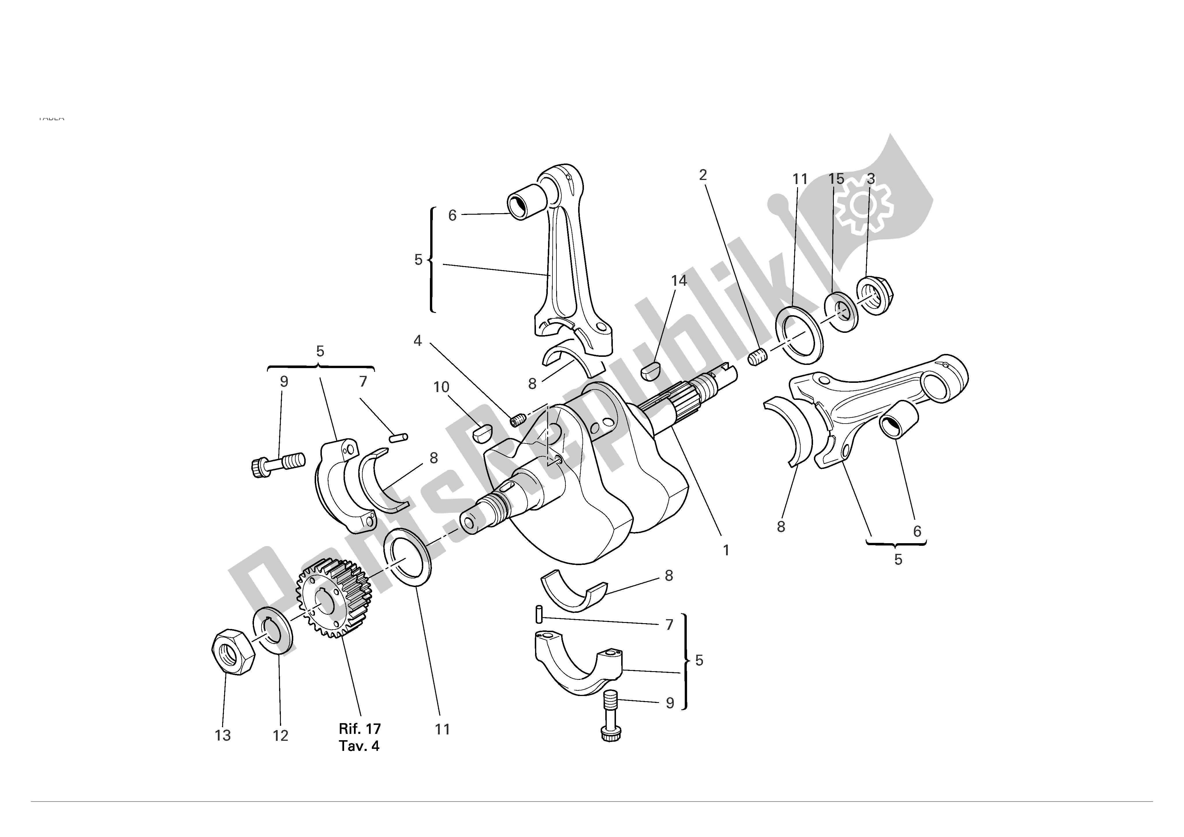 Todas las partes para Cigüeñal de Ducati Sporttouring 3 1000 2004 - 2007