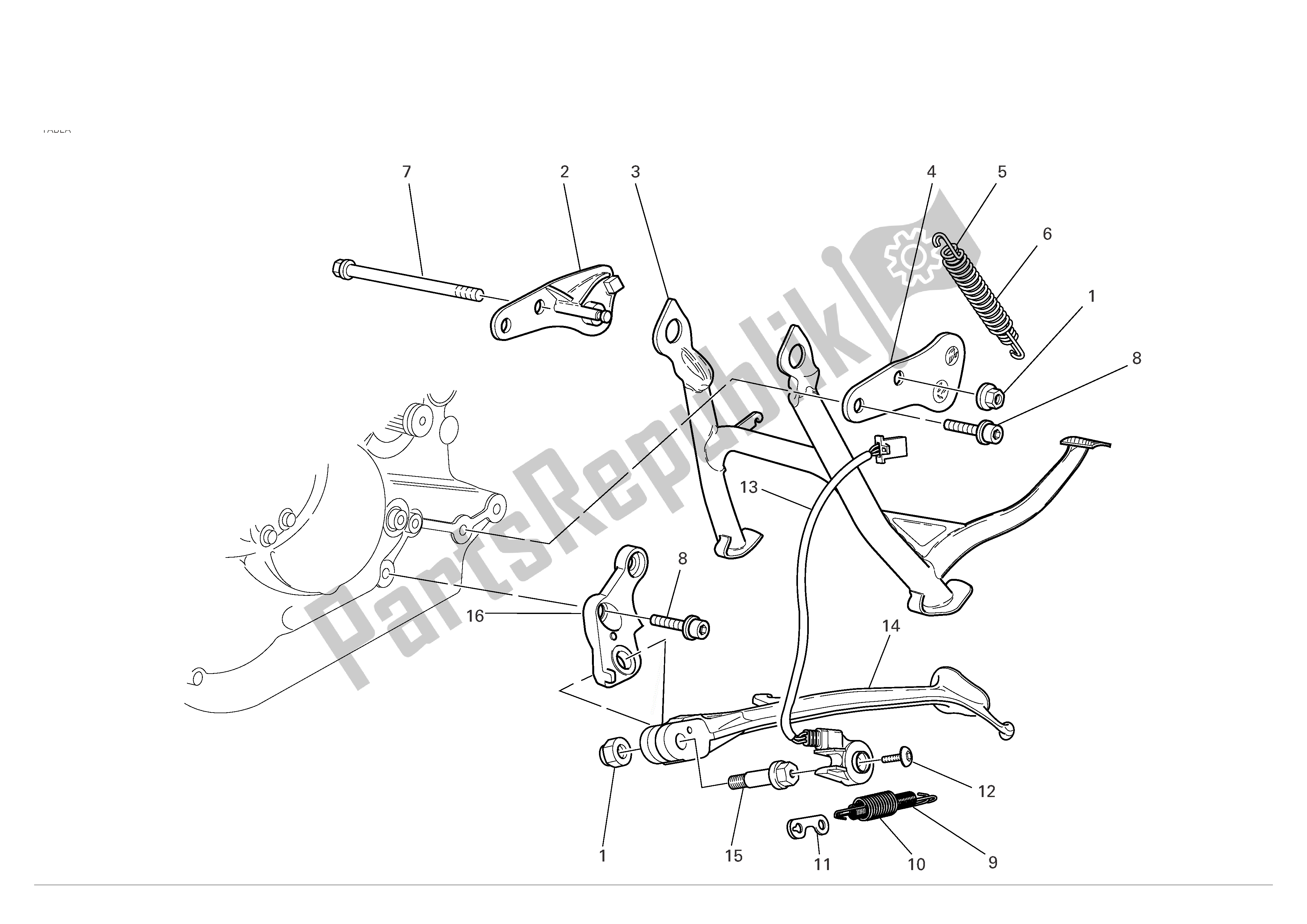 Todas las partes para Stands de Ducati Sporttouring 3 1000 2004 - 2007