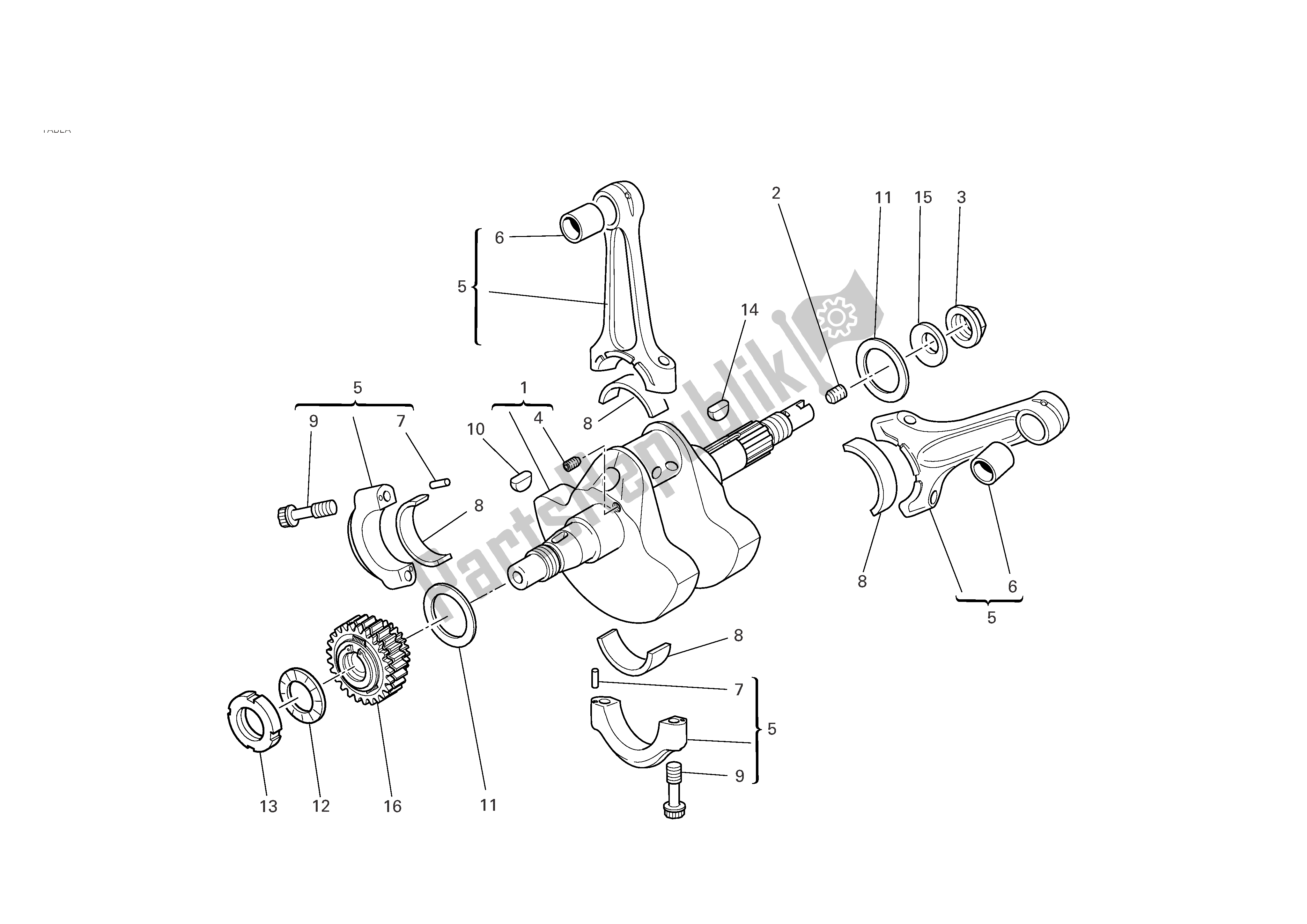 Alle onderdelen voor de Drijfstangen van de Ducati Sporttouring 3 S ABS 1000 2006