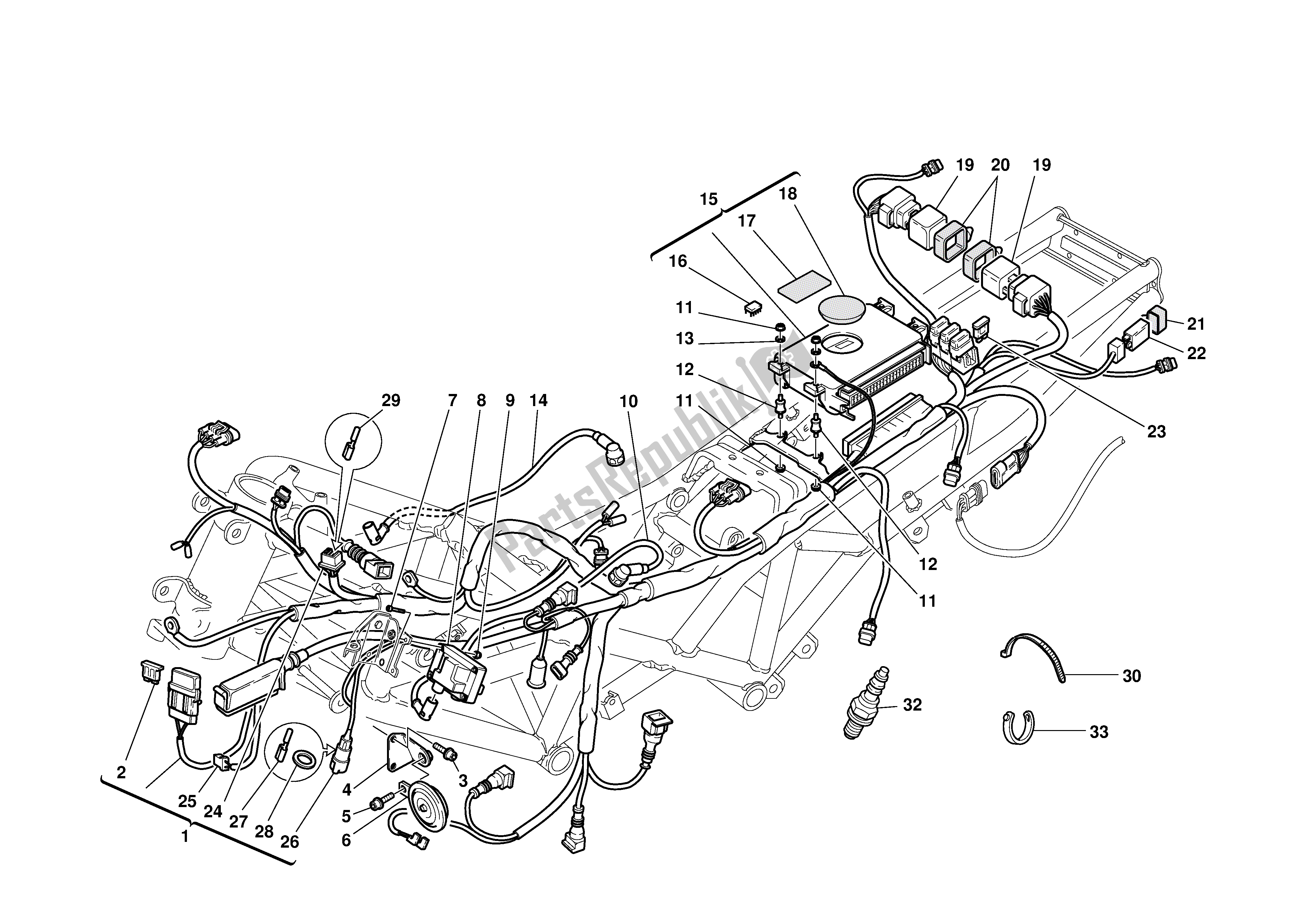 Toutes les pièces pour le Système électrique du Ducati Sporttouring 4 916 2001