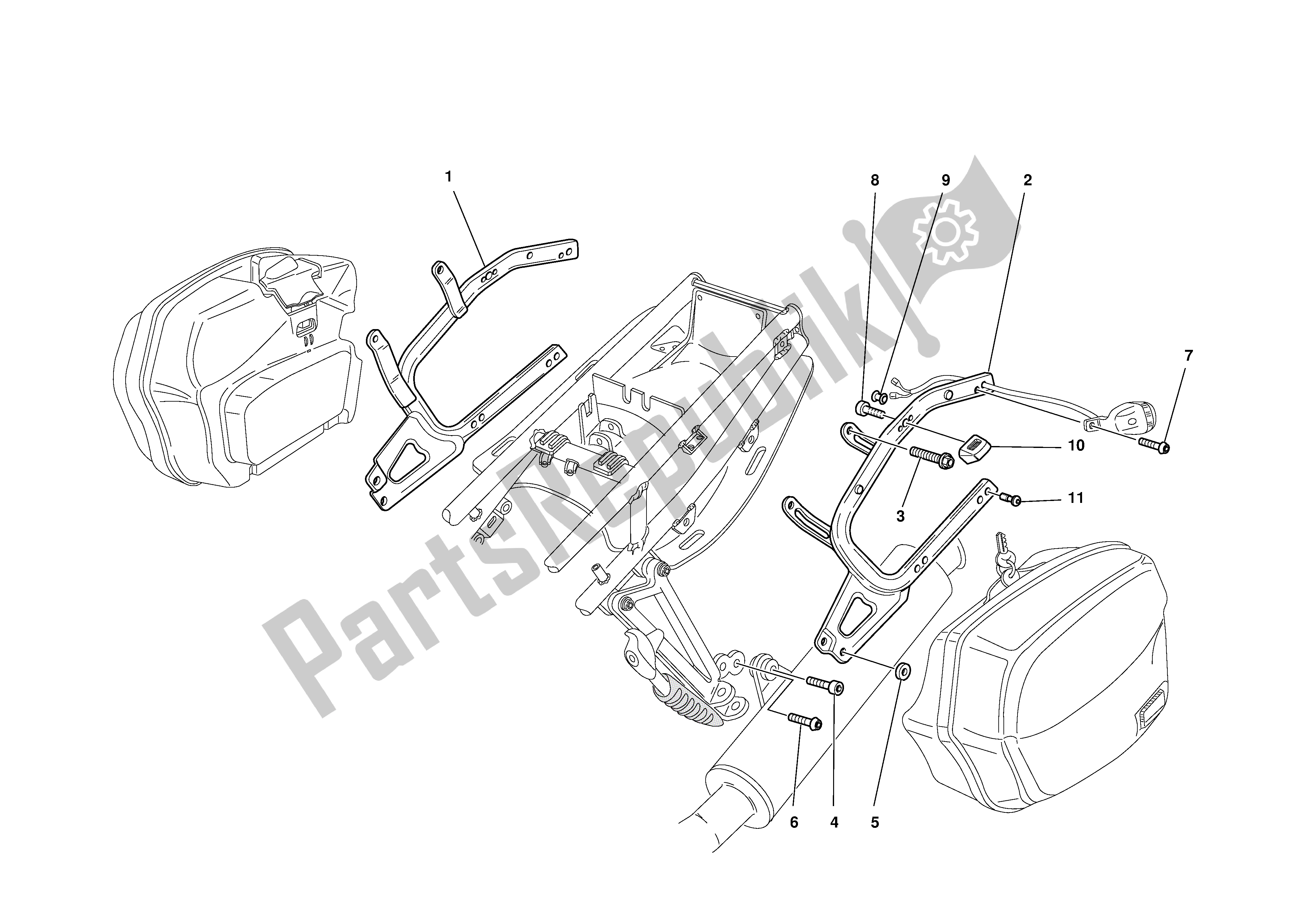 Tutte le parti per il Borse Laterali Si Chiude del Ducati Sporttouring 4 916 2001