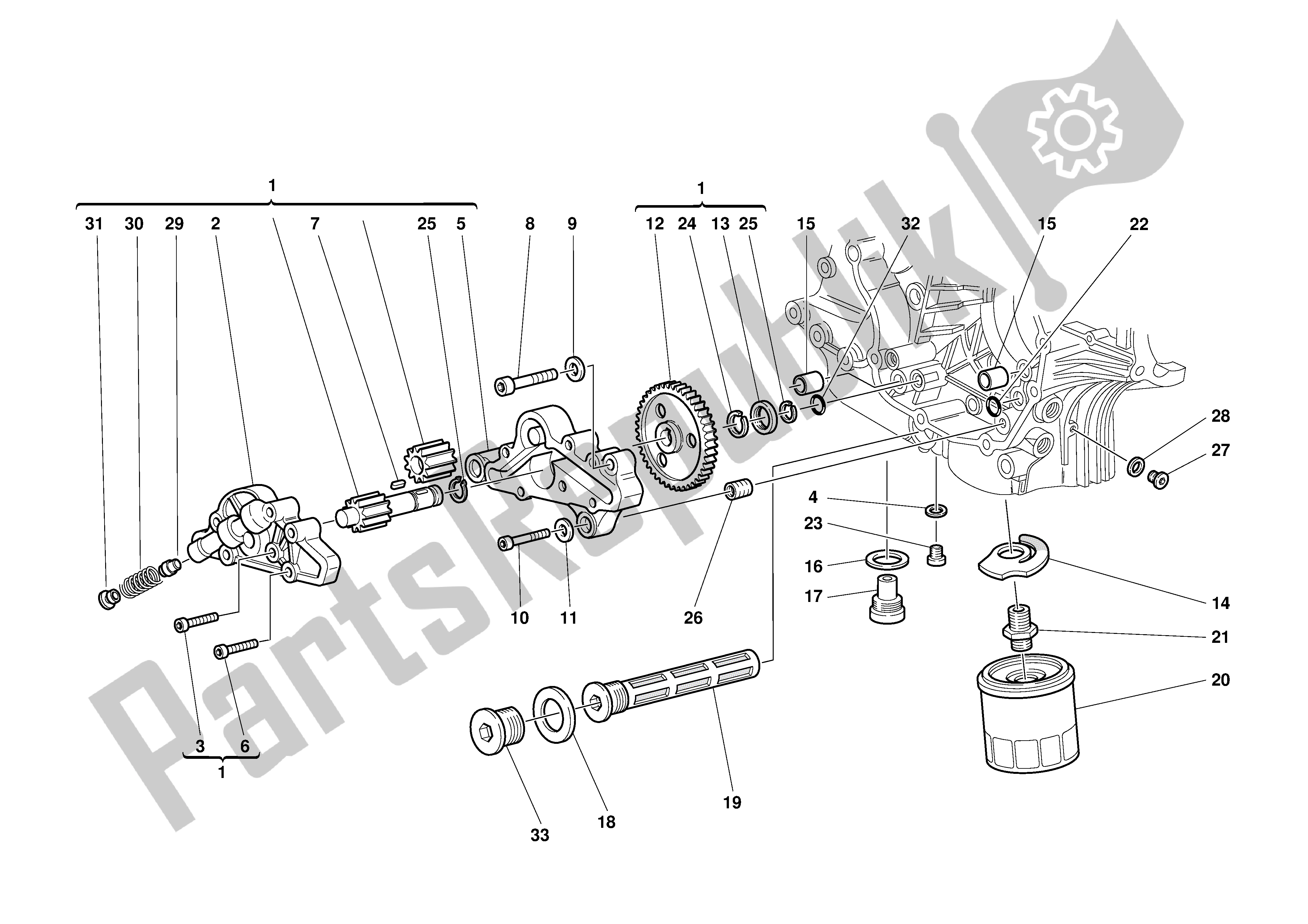 Alle onderdelen voor de Filters En Oliepomp van de Ducati Sporttouring 4 916 2001