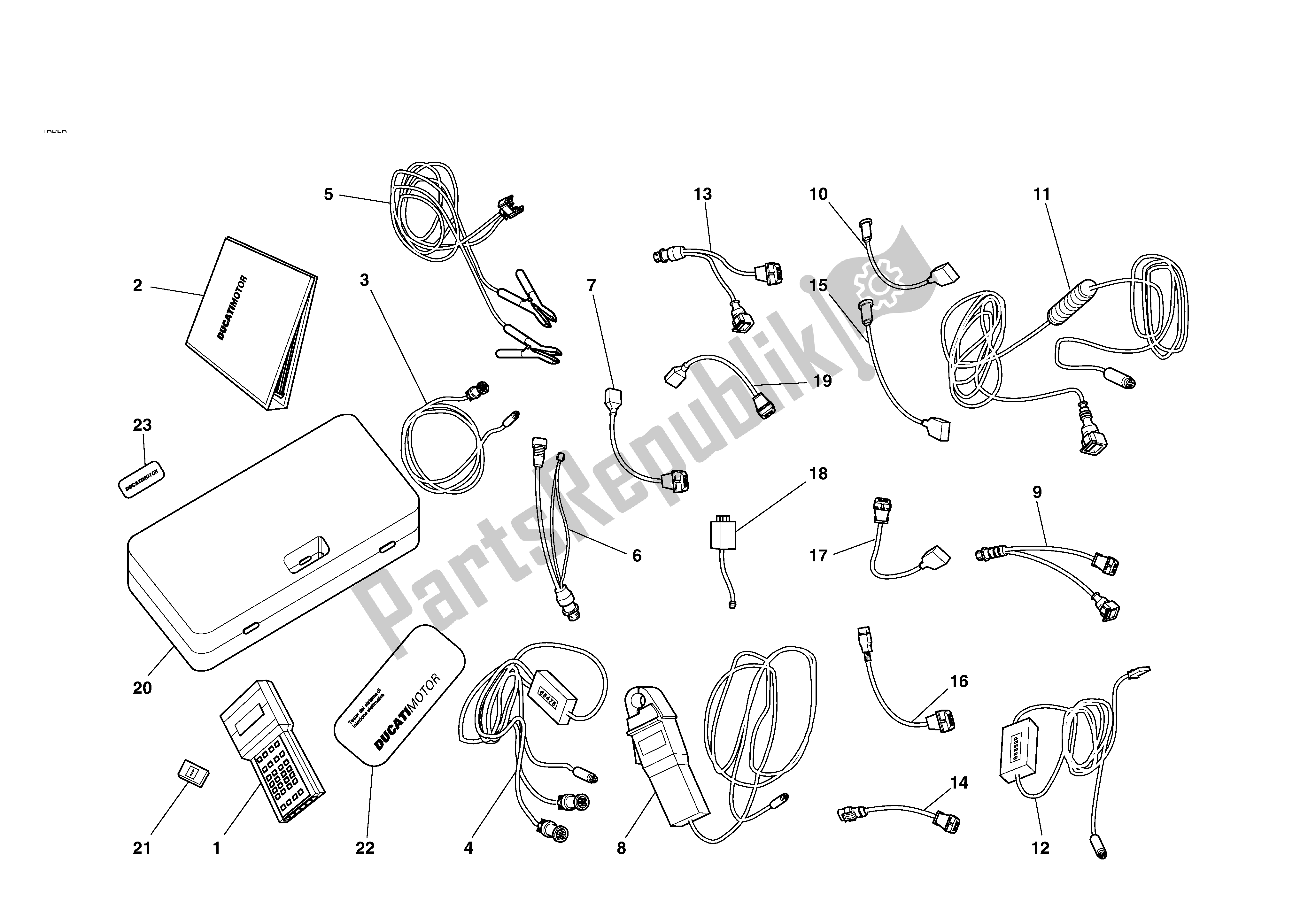 All parts for the Diagnosis Testermathesis of the Ducati Sporttouring 4 S 996 2002