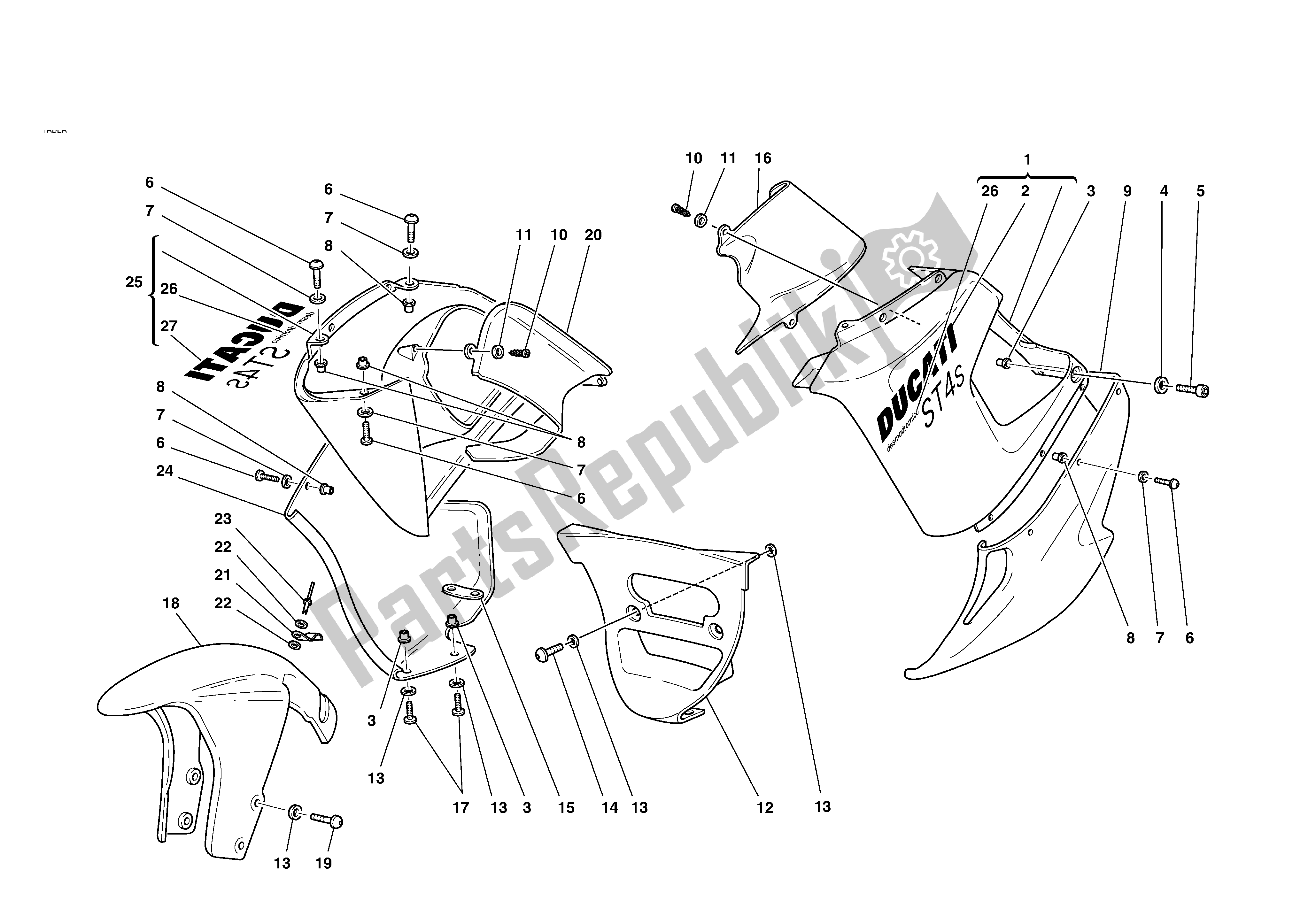 Todas las partes para Mercado de Ducati Sporttouring 4 S 996 2002