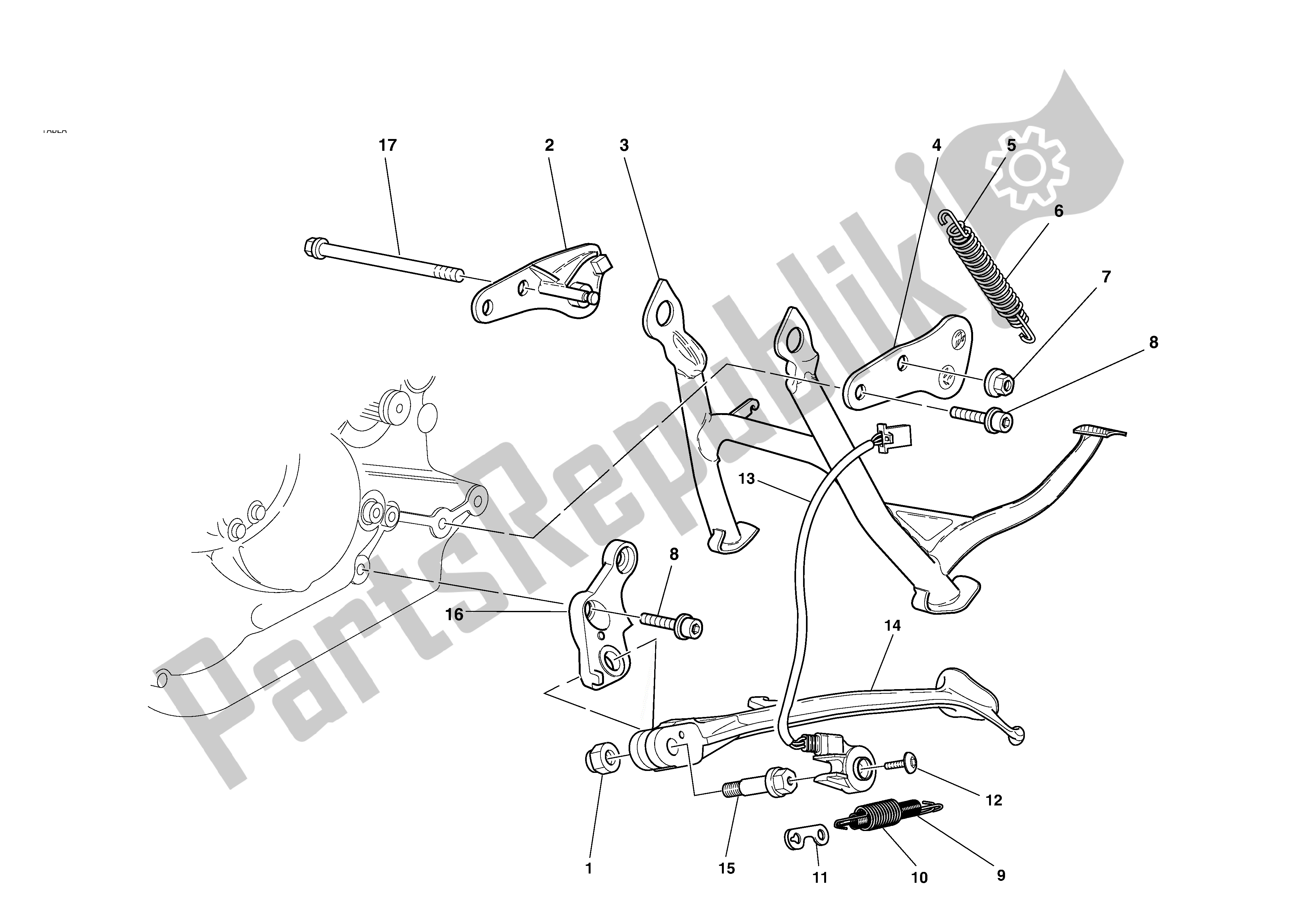 Tutte le parti per il Stand del Ducati Sporttouring 4 S 996 2002