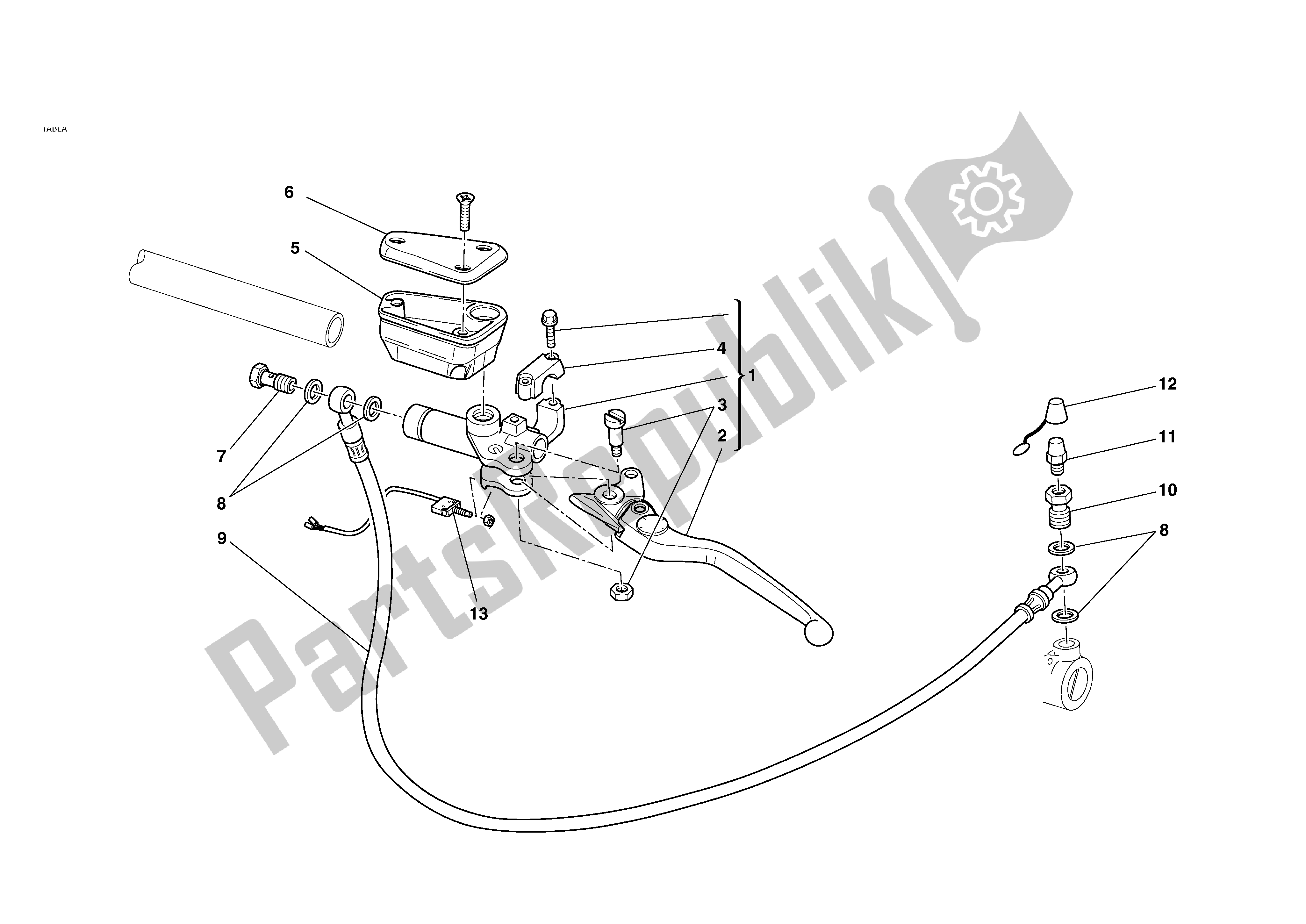 Alle onderdelen voor de Koppeling Controle van de Ducati Sporttouring 4 S 996 2004