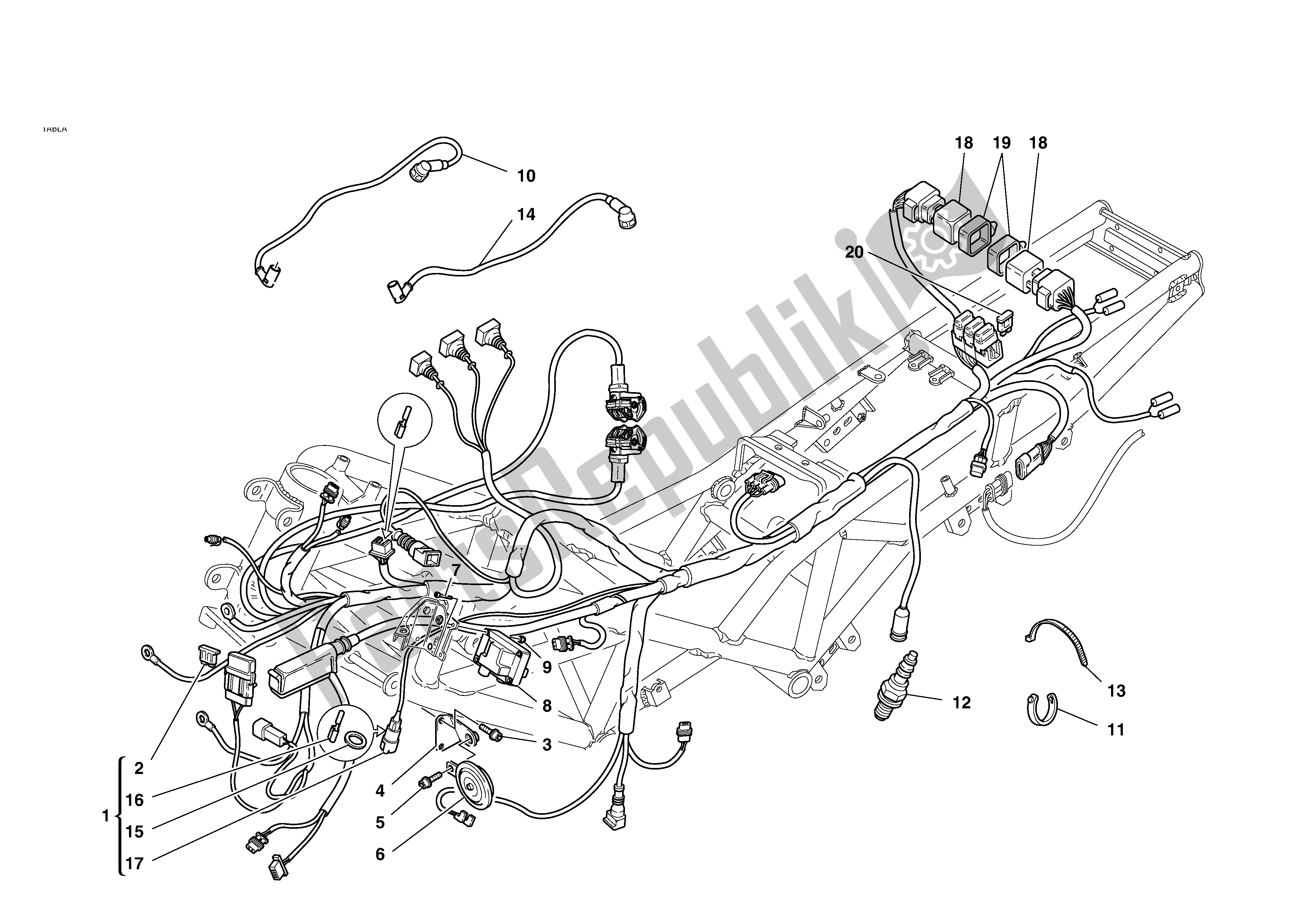 Todas las partes para Sistema Electrico de Ducati Sporttouring 4 S 996 2004