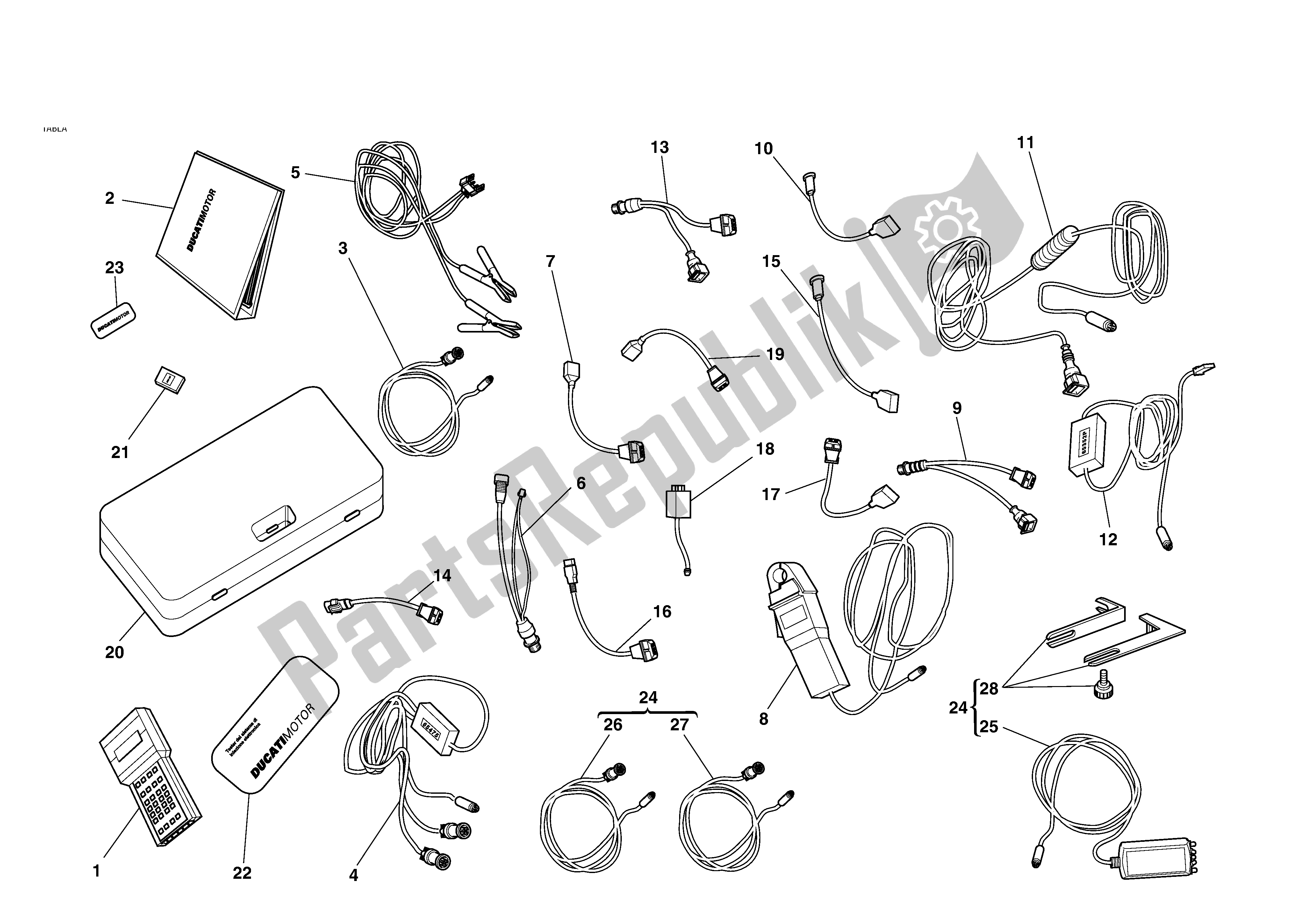 Toutes les pièces pour le Diagnostic Testermathèse du Ducati Sporttouring 4 S 996 2004