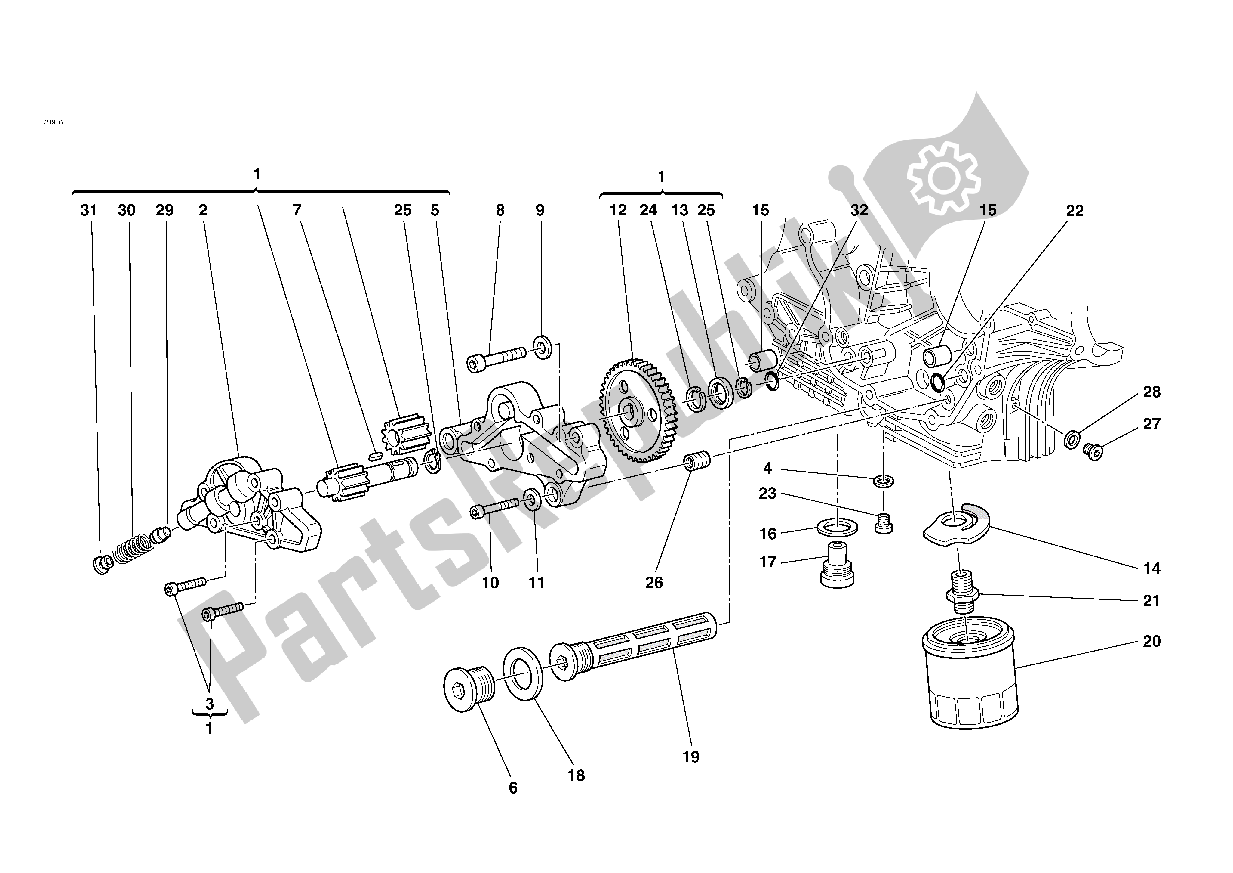 Alle onderdelen voor de Filters En Oliepomp van de Ducati Sporttouring 4 S 996 2004