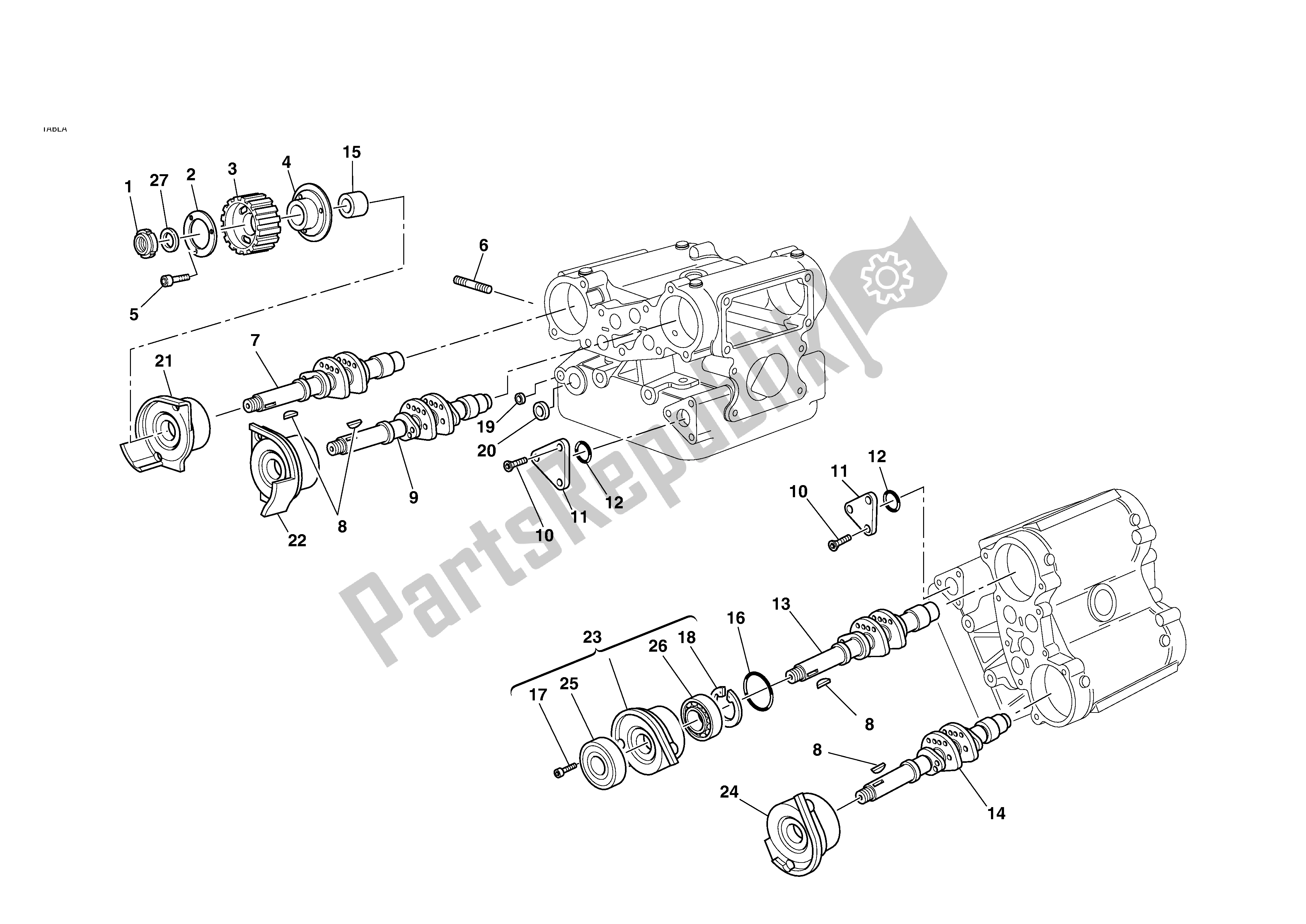 Alle onderdelen voor de Hoofd: Timing van de Ducati Sporttouring 4 S 996 2004