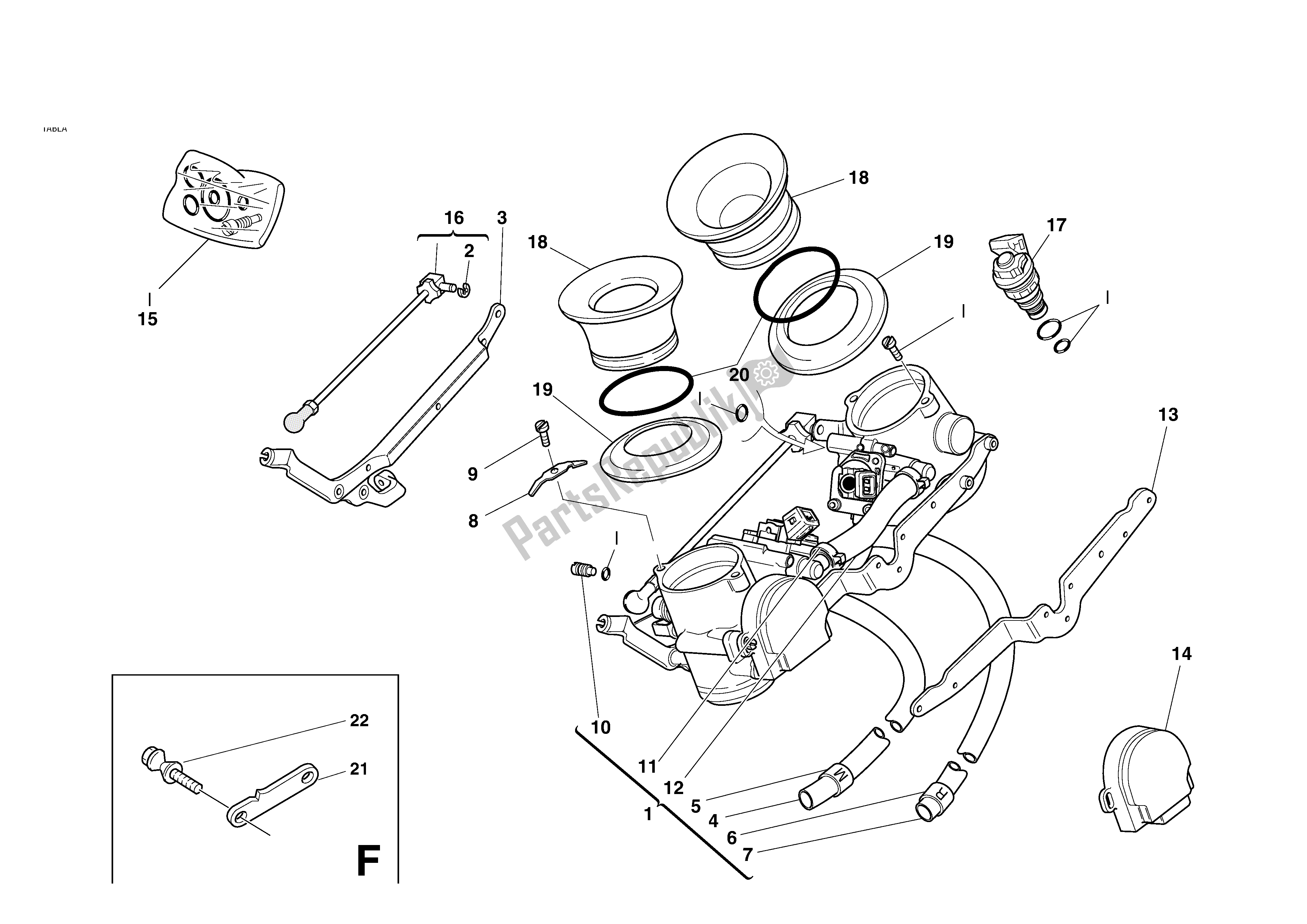 Todas las partes para Cuerpo Del Acelerador de Ducati Sporttouring 4 S 996 2004