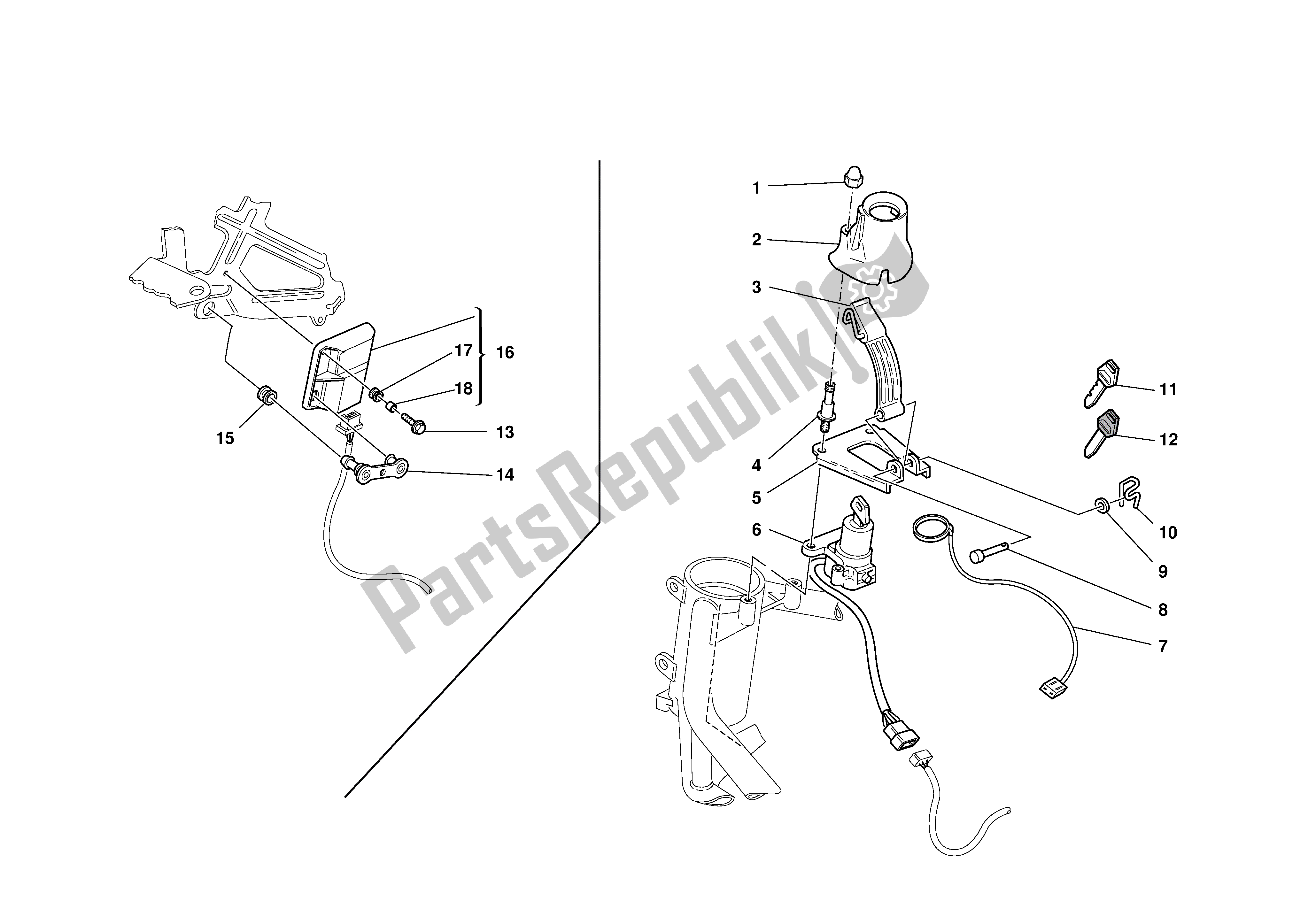 Tutte le parti per il Antifurto del Ducati Sporttouring 4 S ABS 996 2003