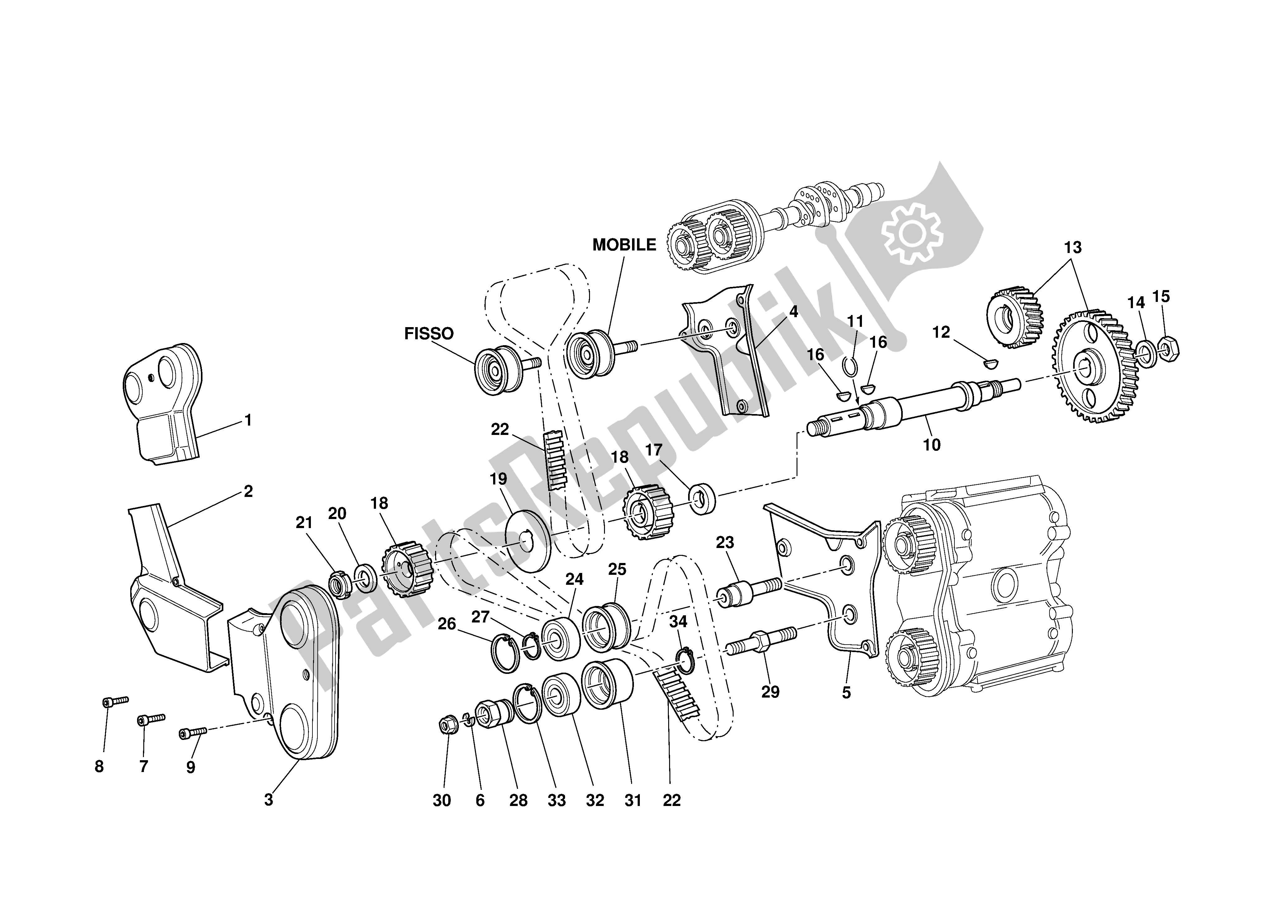 Tutte le parti per il Sincronizzazione del Ducati Sporttouring 4 S ABS 996 2003