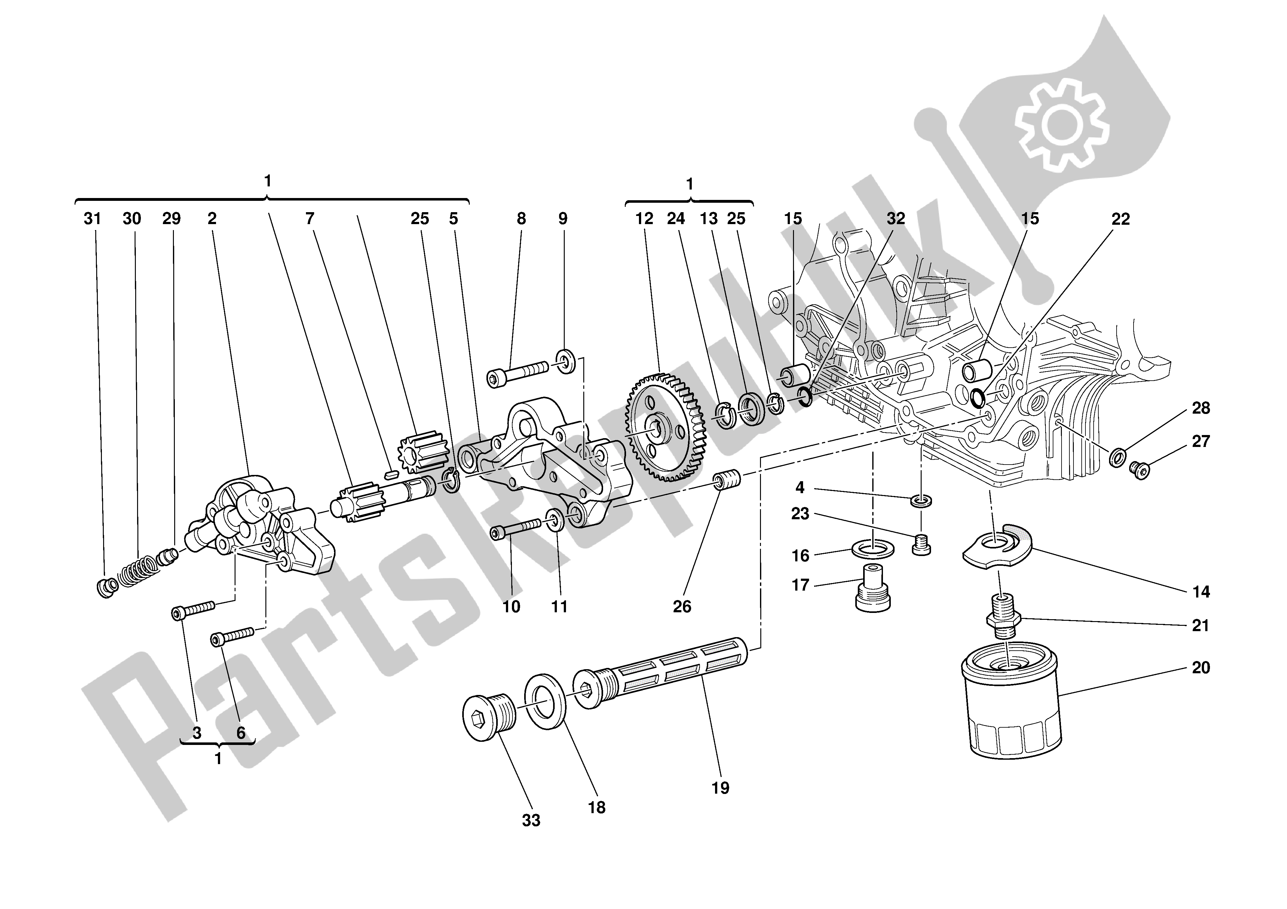 Tutte le parti per il Filtri E Pompa Dell'olio del Ducati Sporttouring 4 S ABS 996 2003