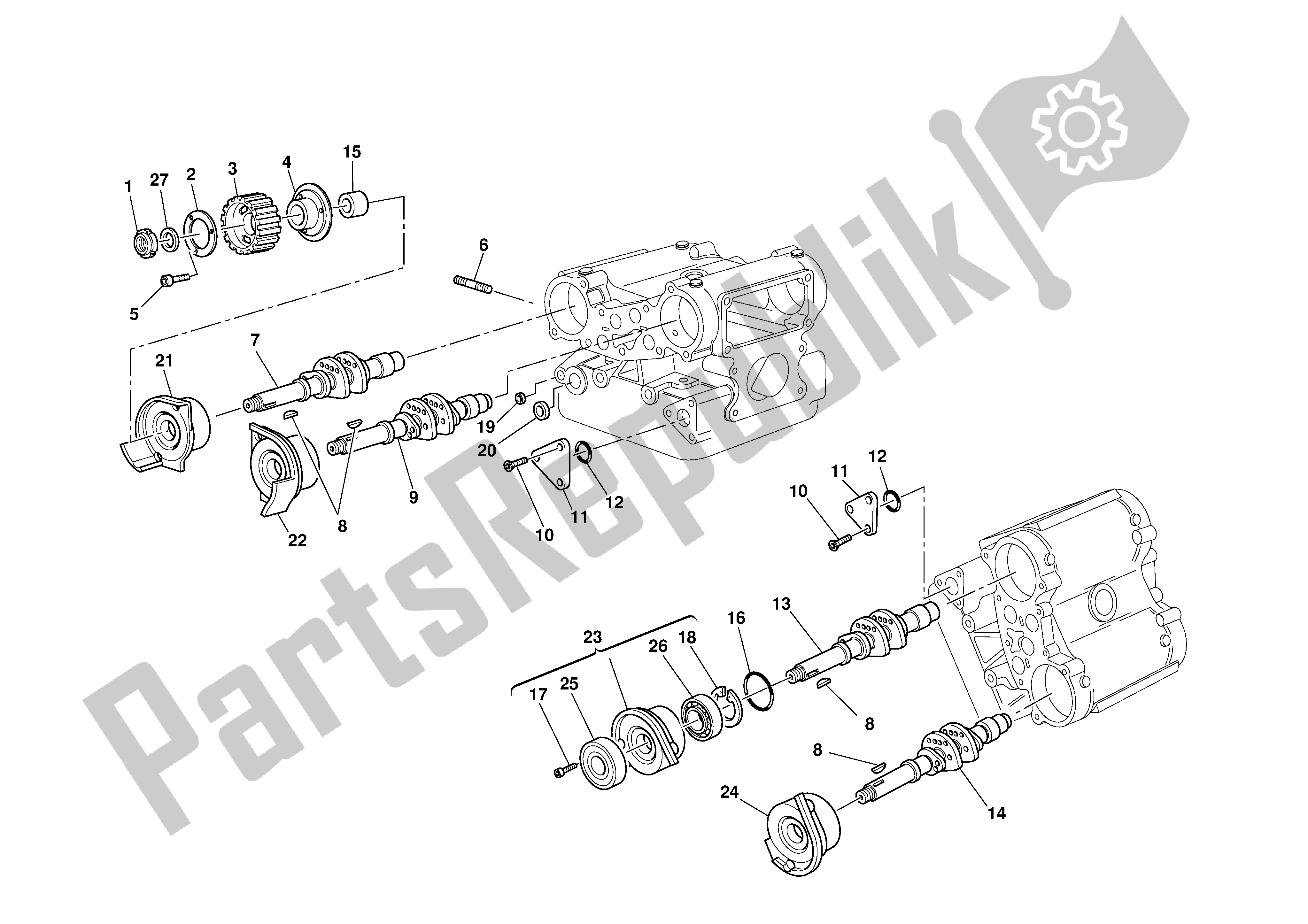 Tutte le parti per il Testa: Tempismo del Ducati Sporttouring 4 S ABS 996 2003