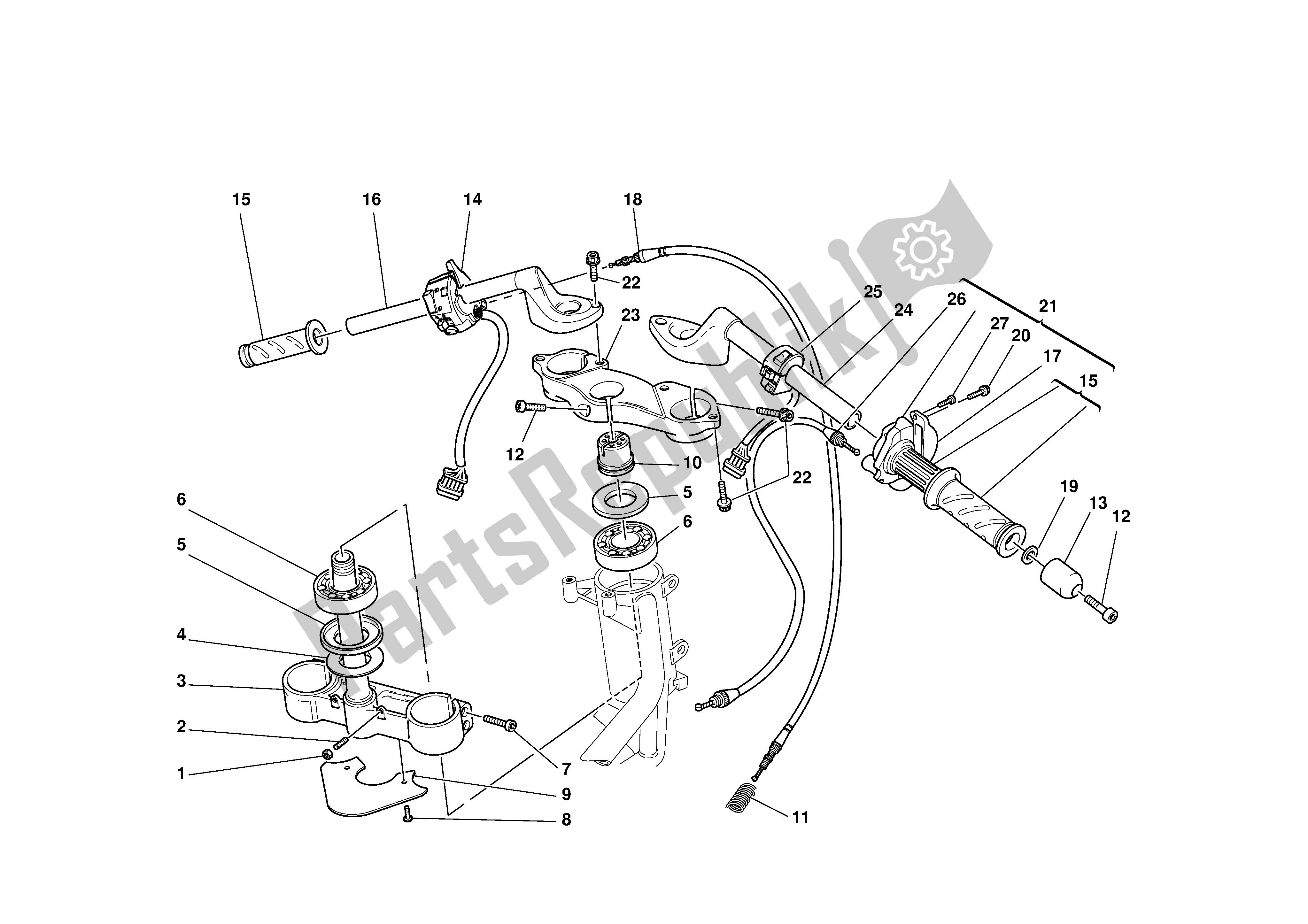 Todas las partes para Manillar Y Controles de Ducati Sporttouring 4 S ABS 996 2003