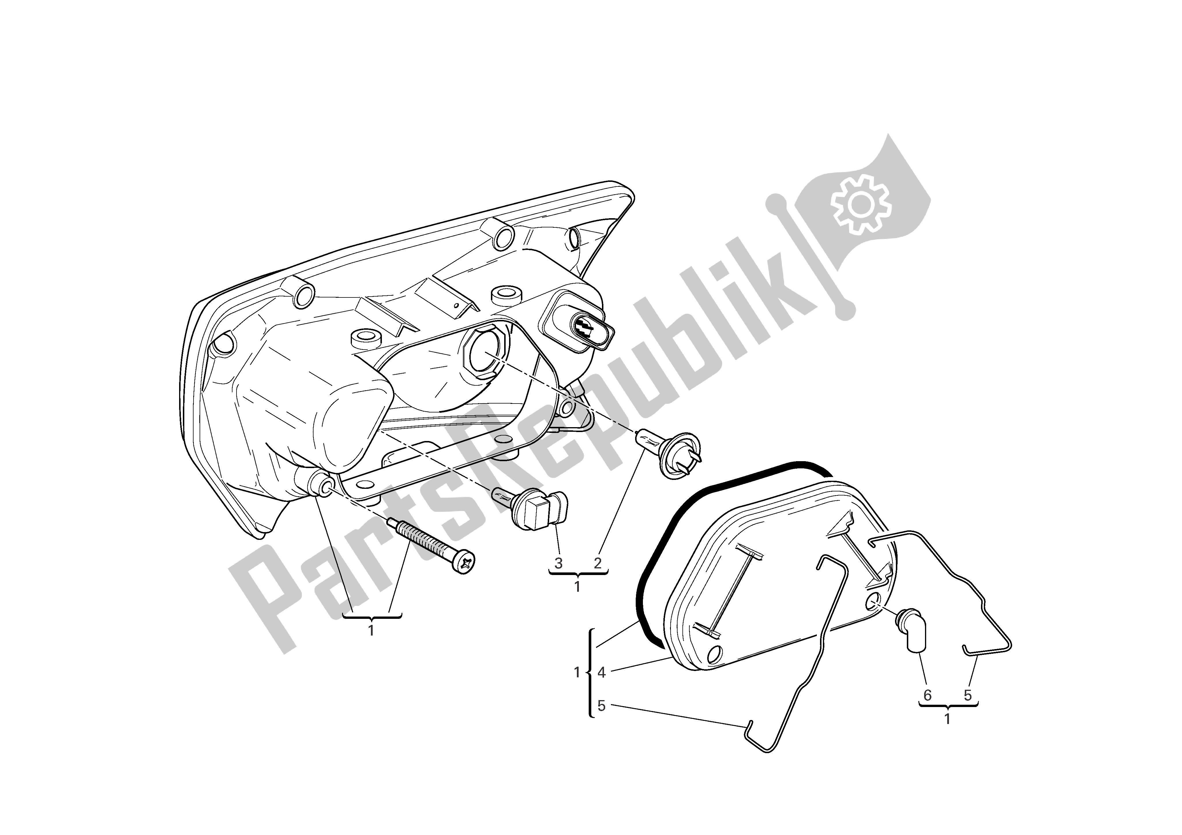 Tutte le parti per il Faro Anteriore del Ducati Sporttouring 4 S ABS 996 2005