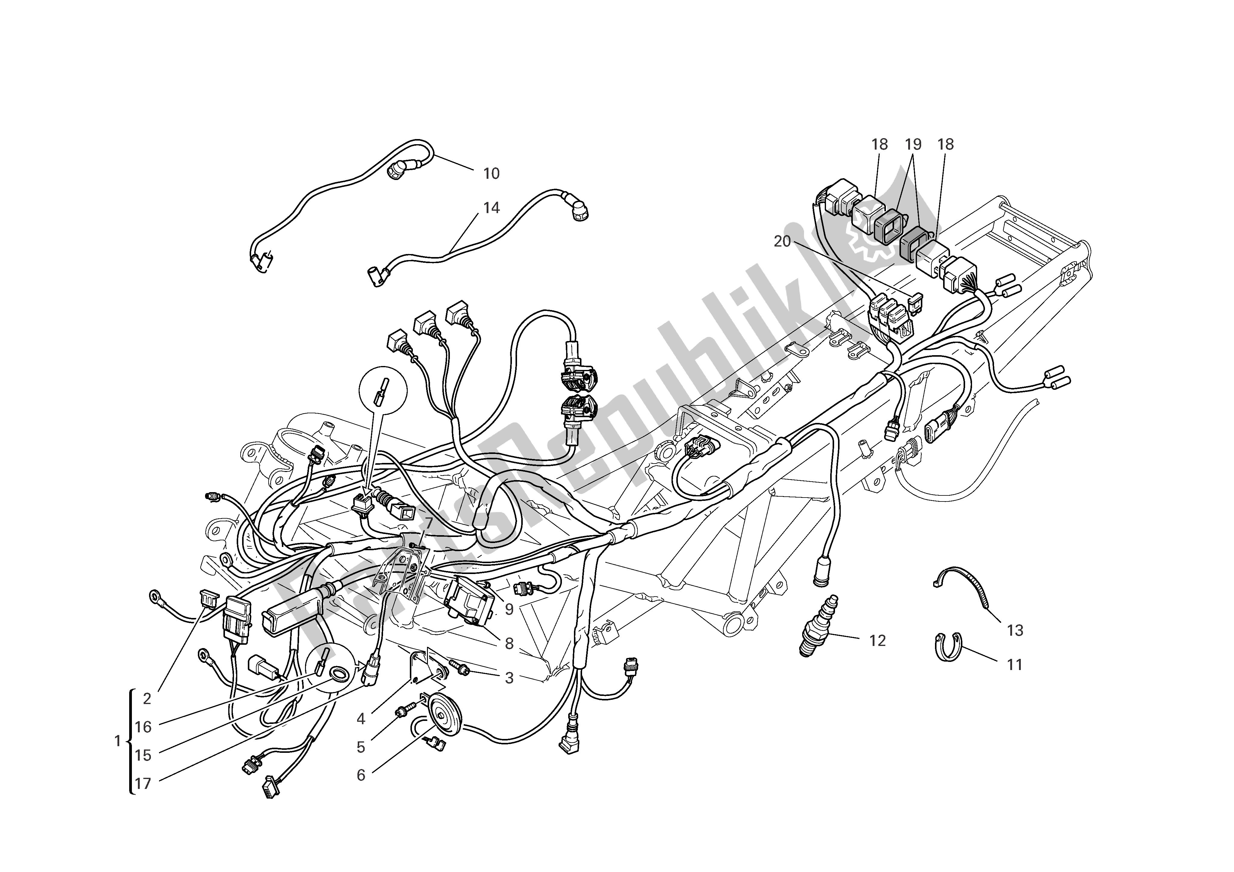 Alle onderdelen voor de Elektrisch Systeem van de Ducati Sporttouring 4 S ABS 996 2005