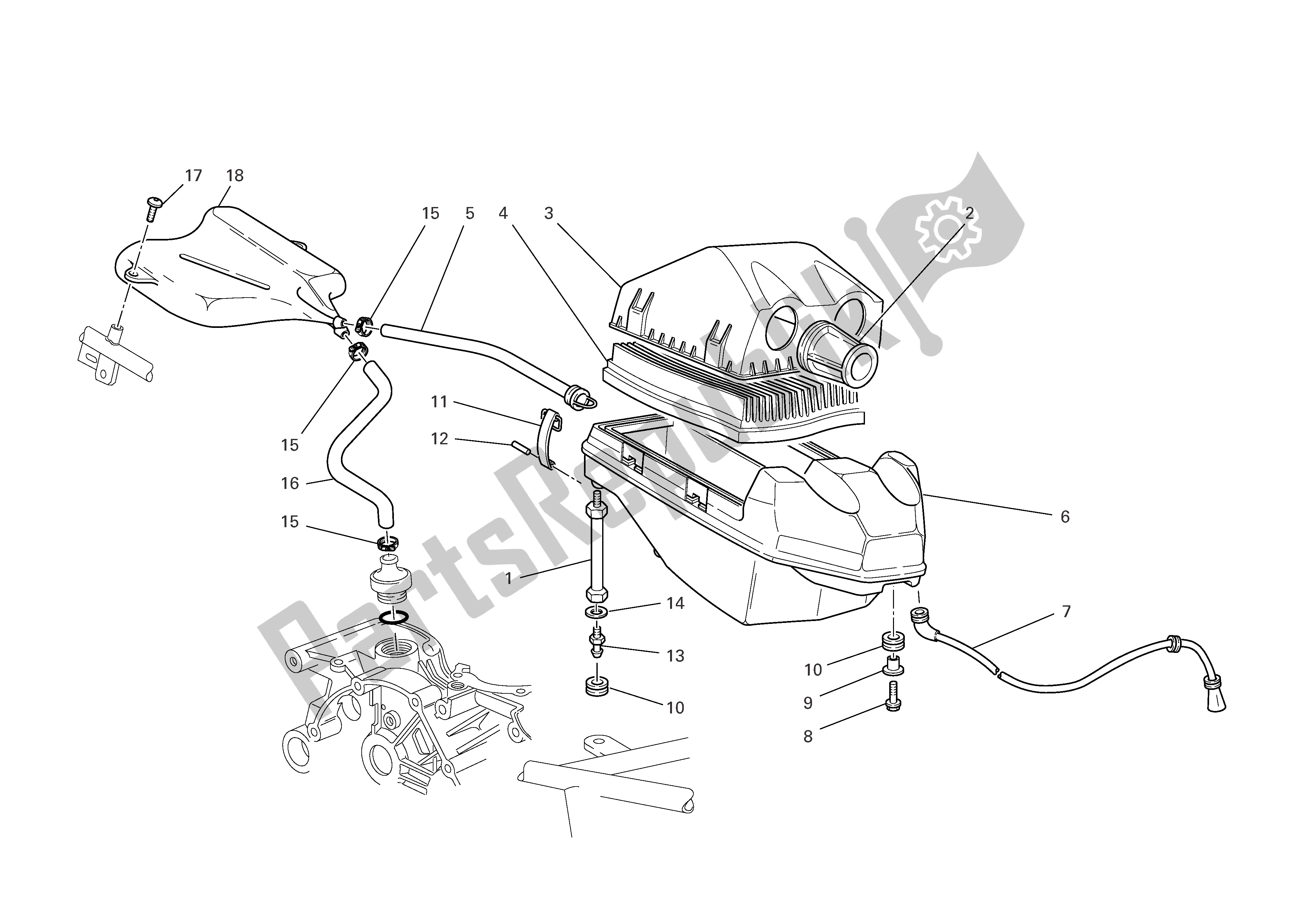 Tutte le parti per il Induzione D'aria E Solvente del Ducati Sporttouring 4 S ABS 996 2005