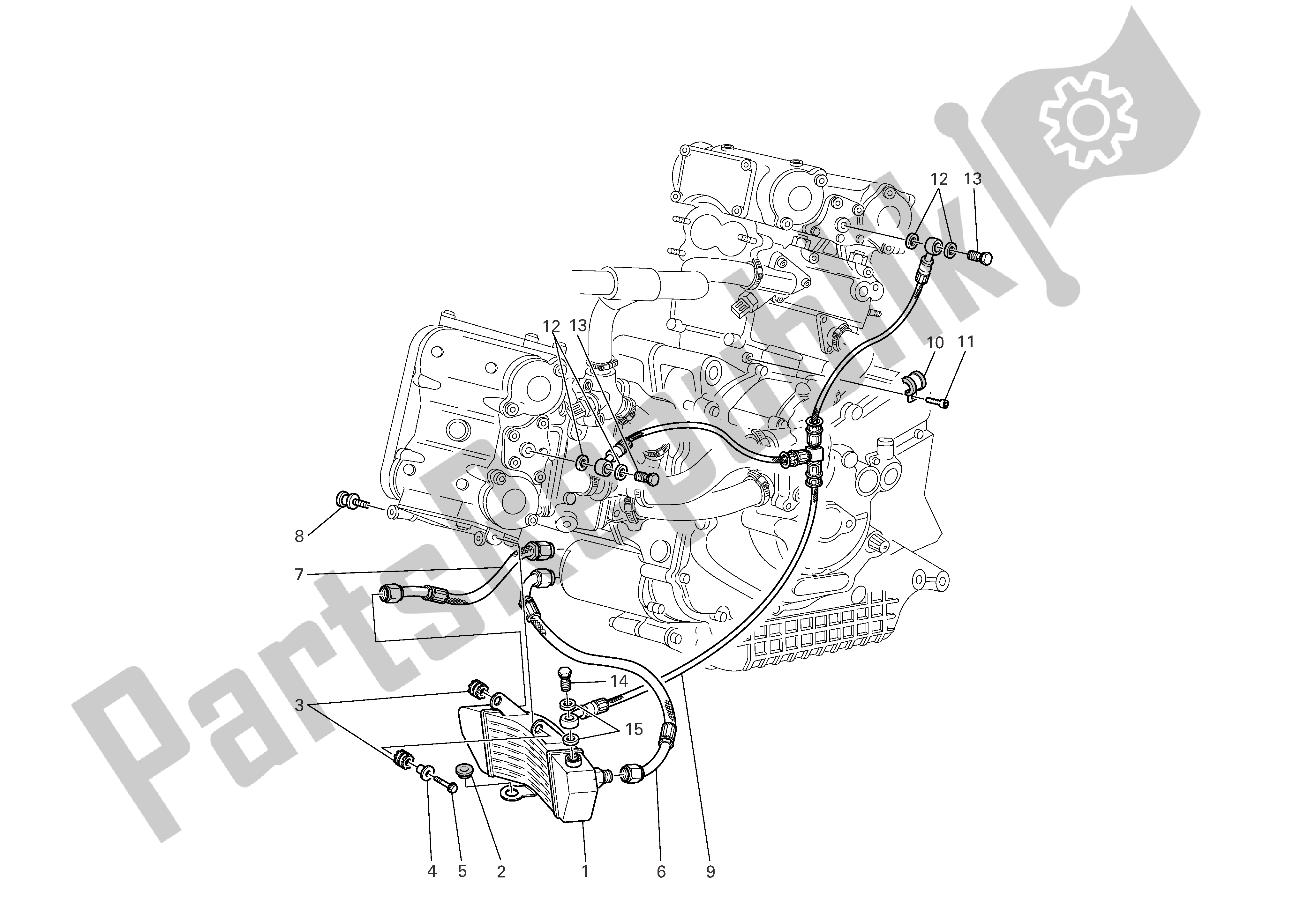 Tutte le parti per il Radiatore Dell'olio del Ducati Sporttouring 4 S ABS 996 2005