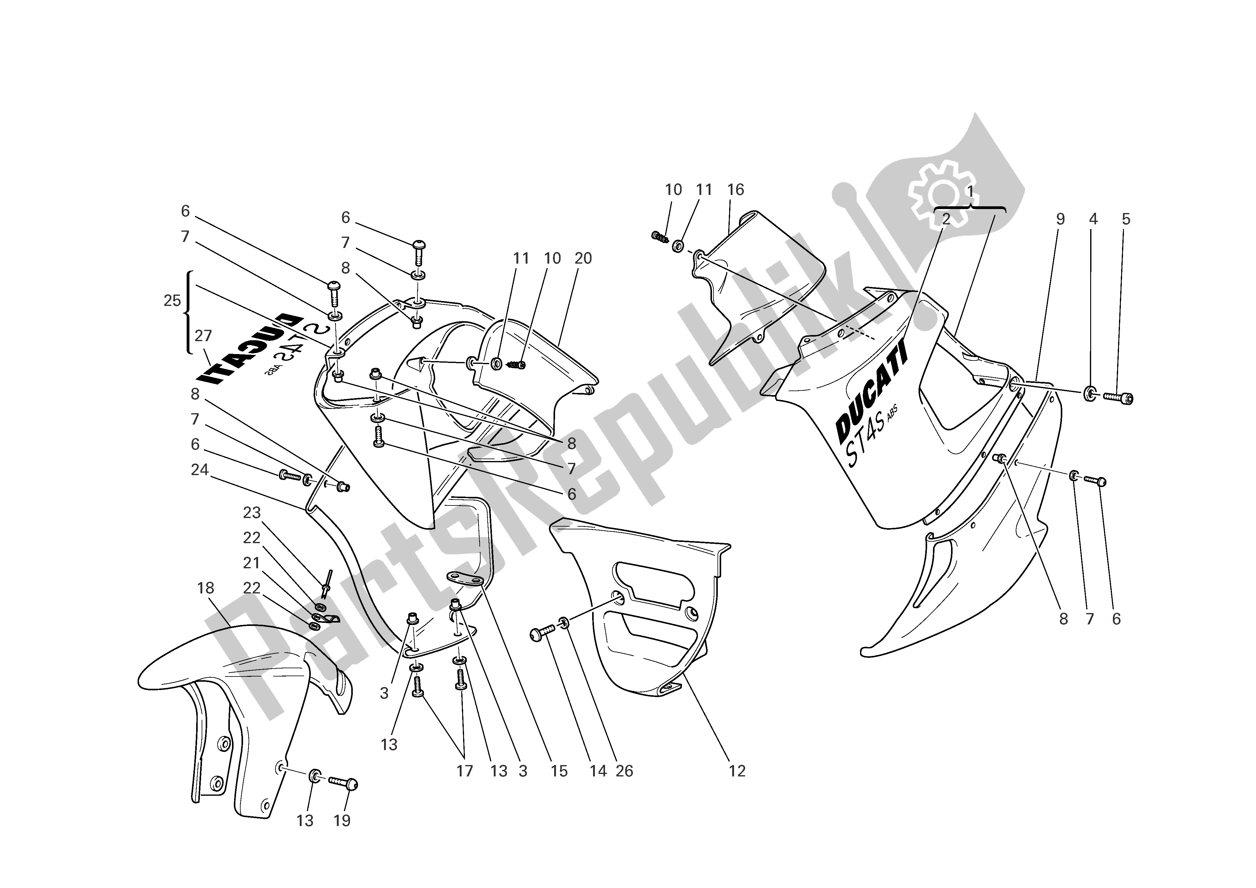 Todas las partes para Mercado de Ducati Sporttouring 4 S ABS 996 2005