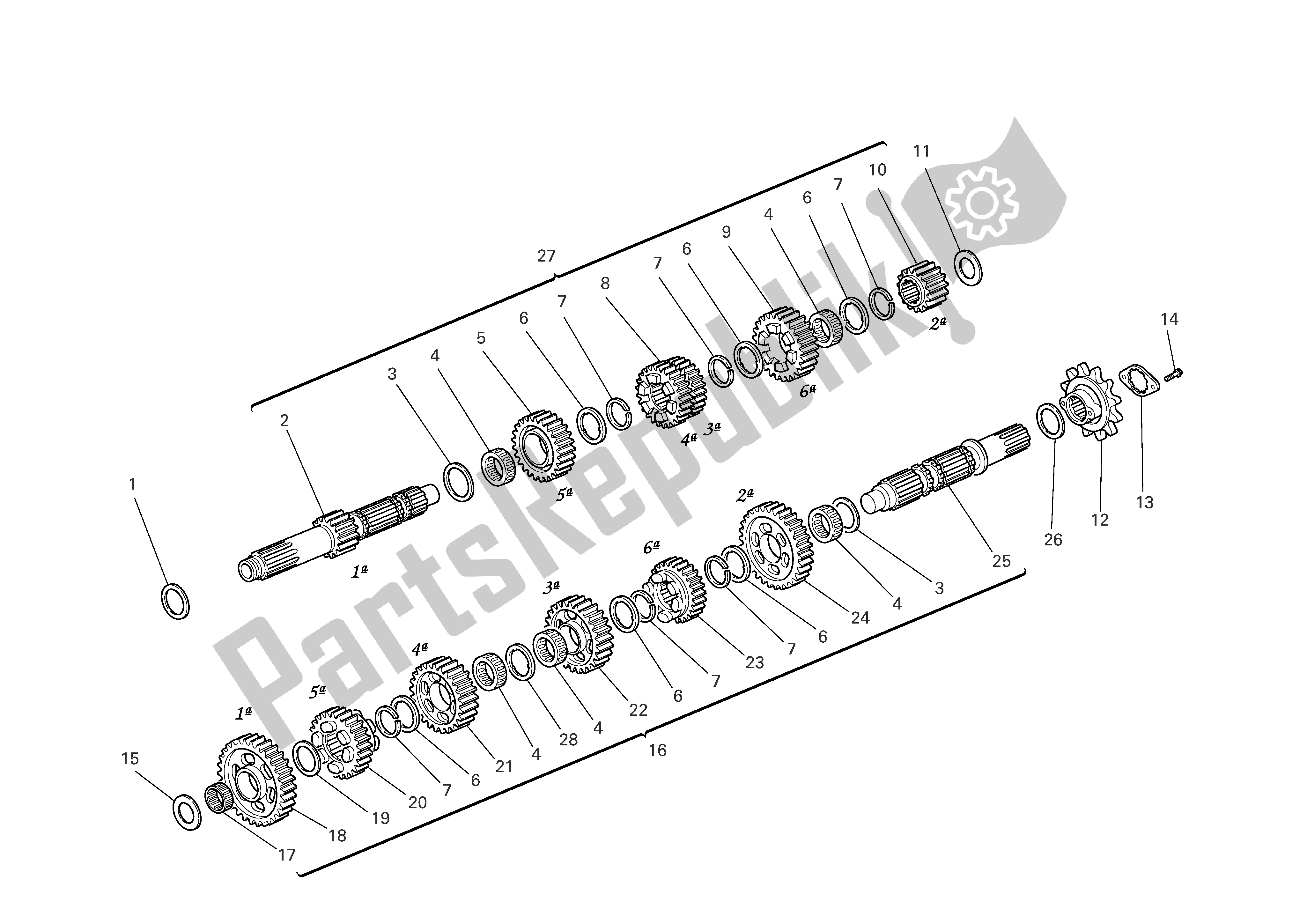 Tutte le parti per il Riduttore del Ducati Sporttouring 4 S ABS 996 2005