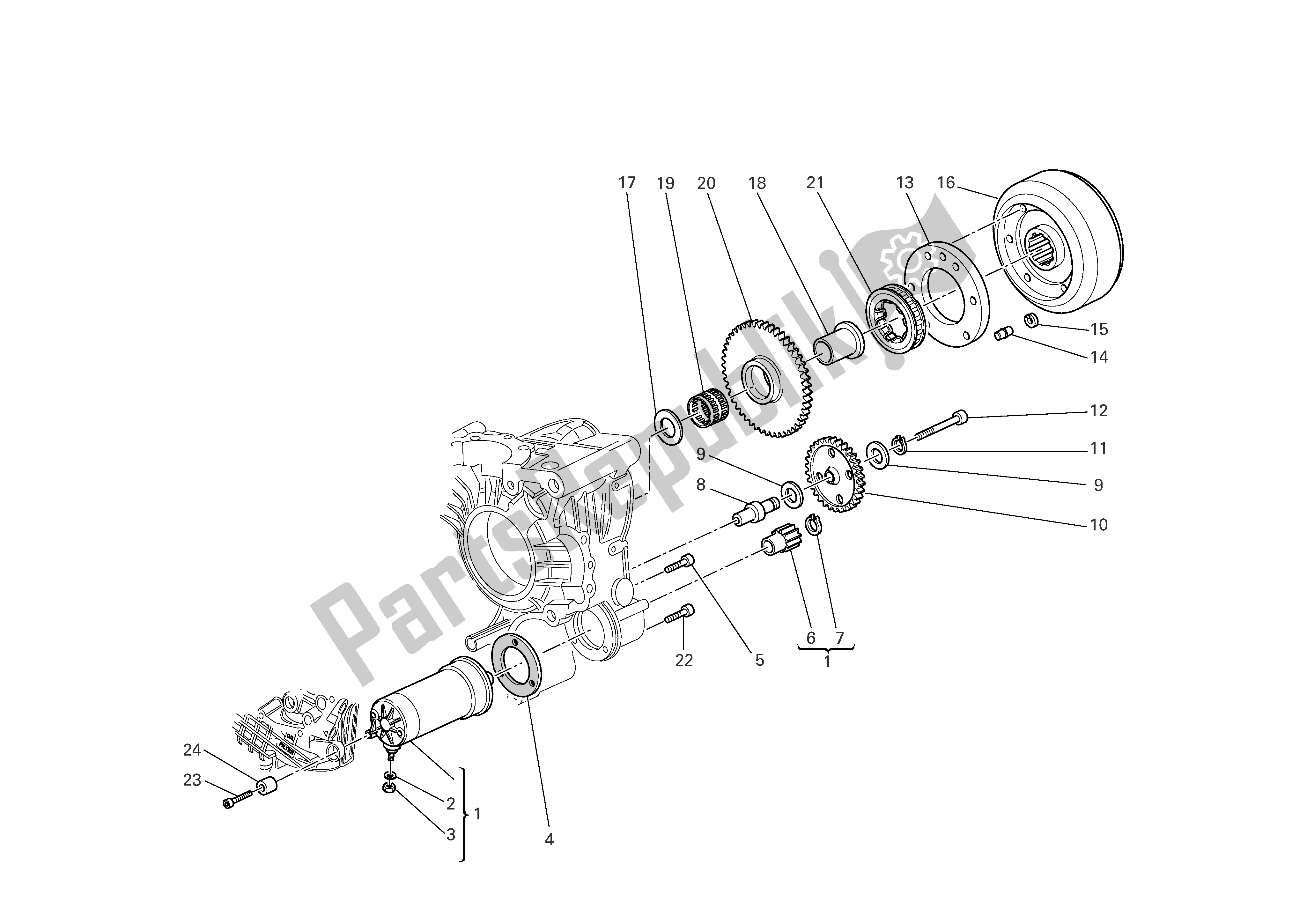 Alle onderdelen voor de Elektrische Starter Andignition van de Ducati Sporttouring 4 S ABS 996 2005